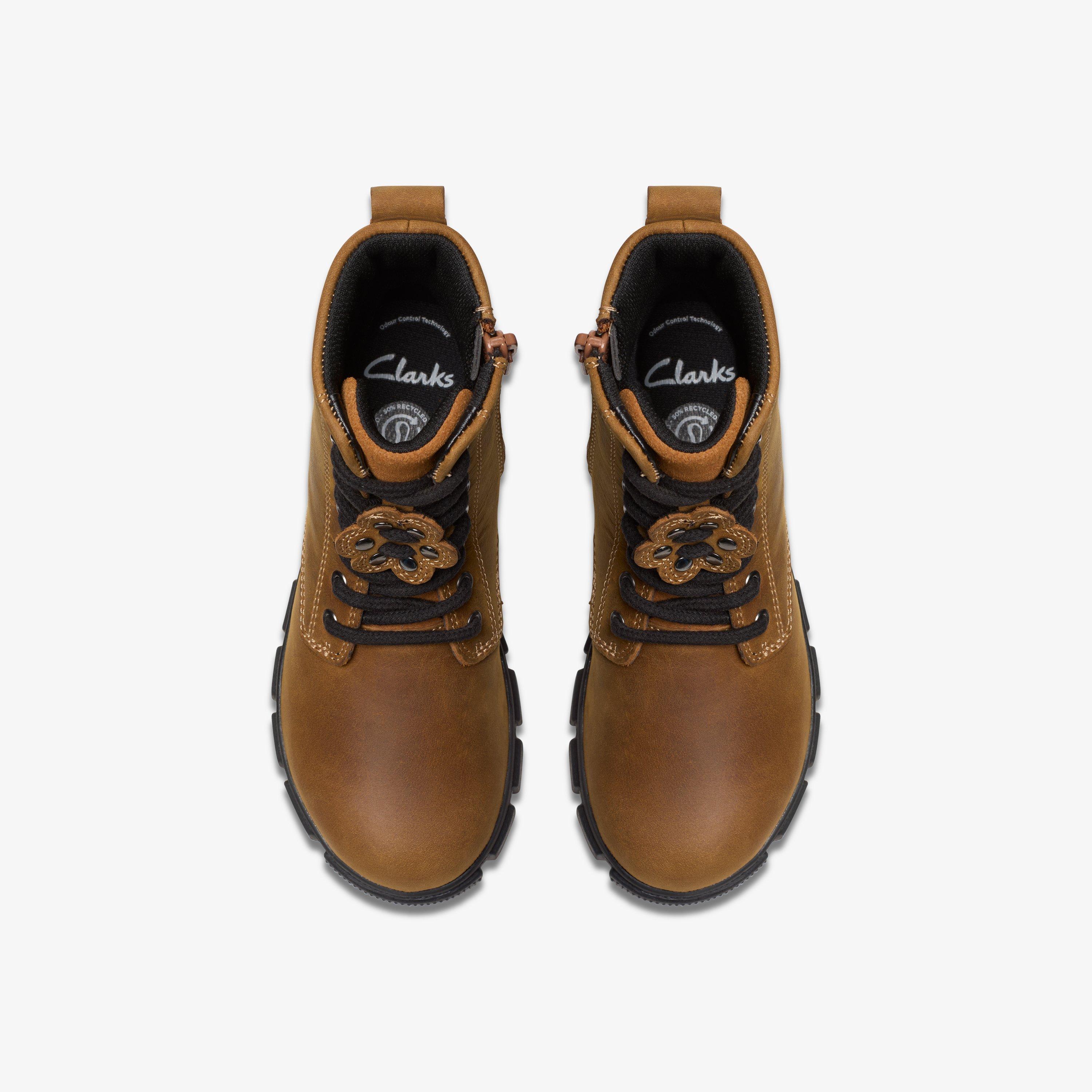 Evyn Top Kid Tan Ankle Boots Lace Up, view 6 of 6