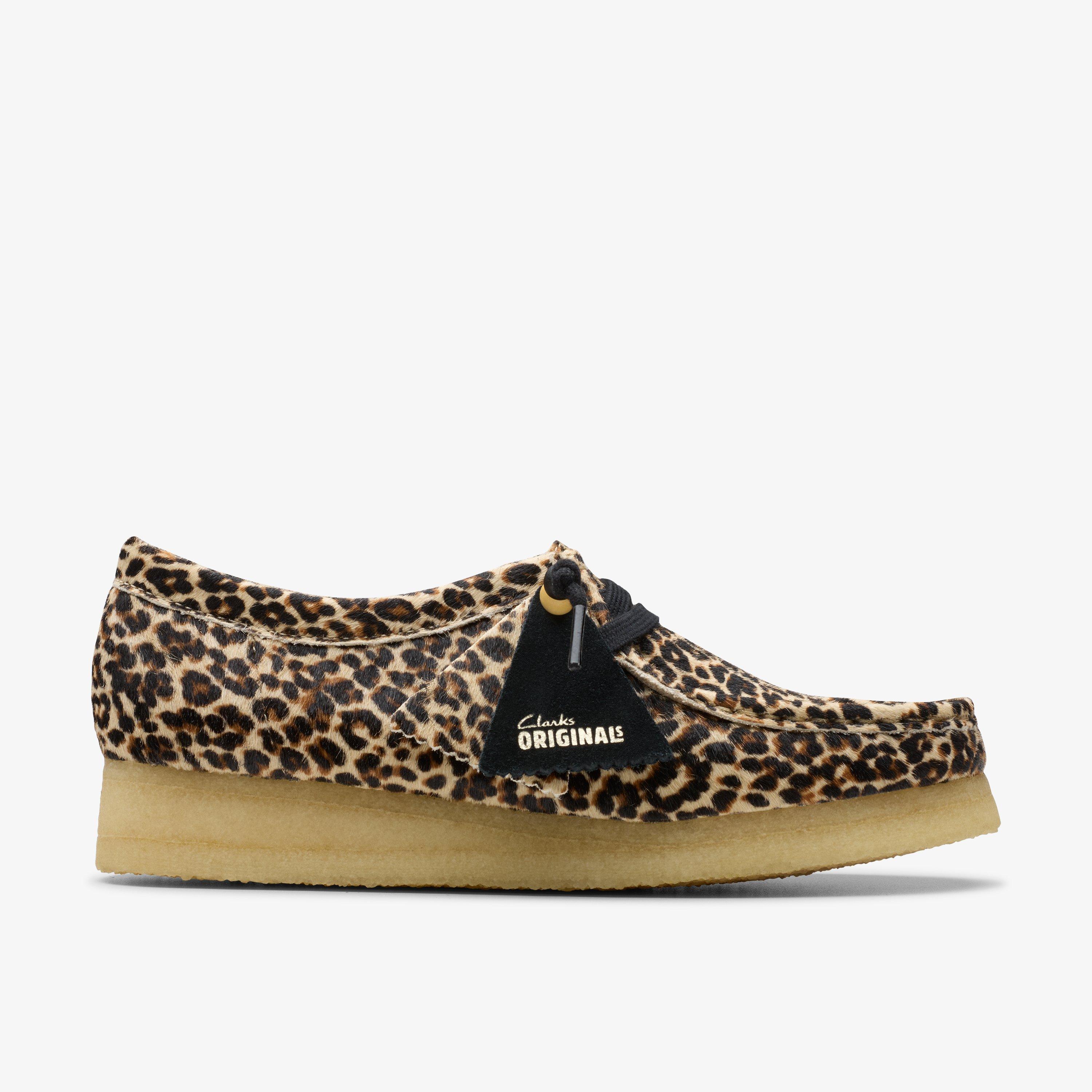 clarks leopard print wallabees