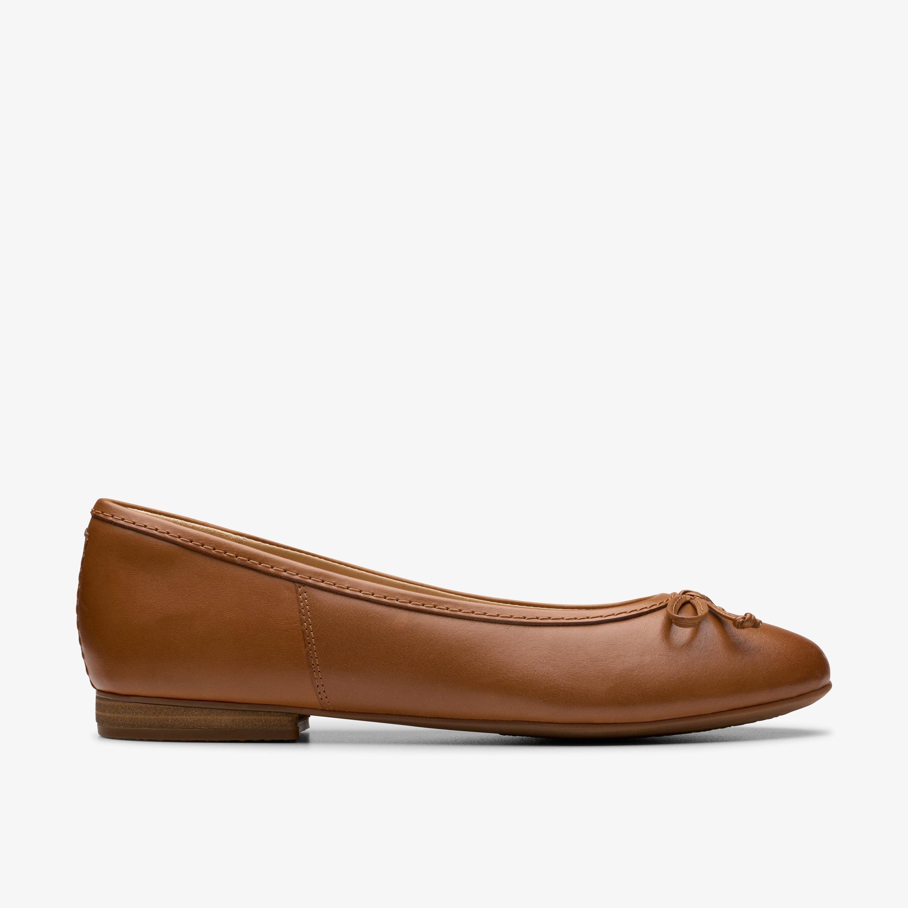 Clarks leather flats on sale