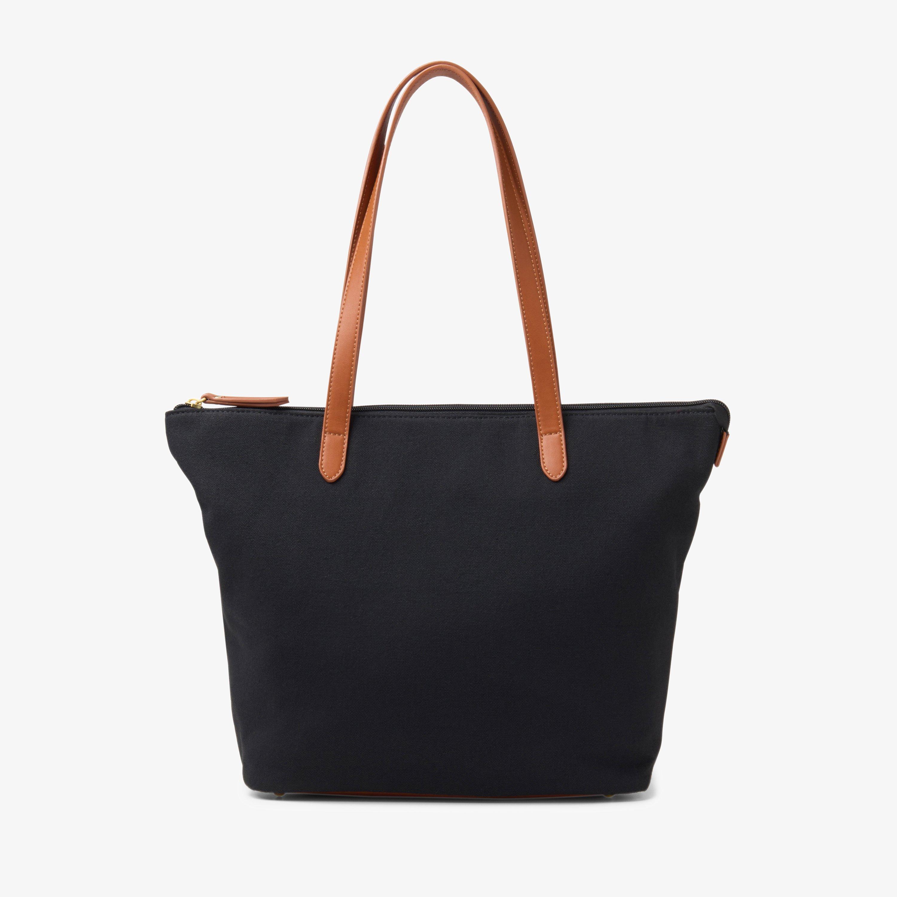 Womens Sun Tote Black Canvas Tote Bag | Clarks Outlet