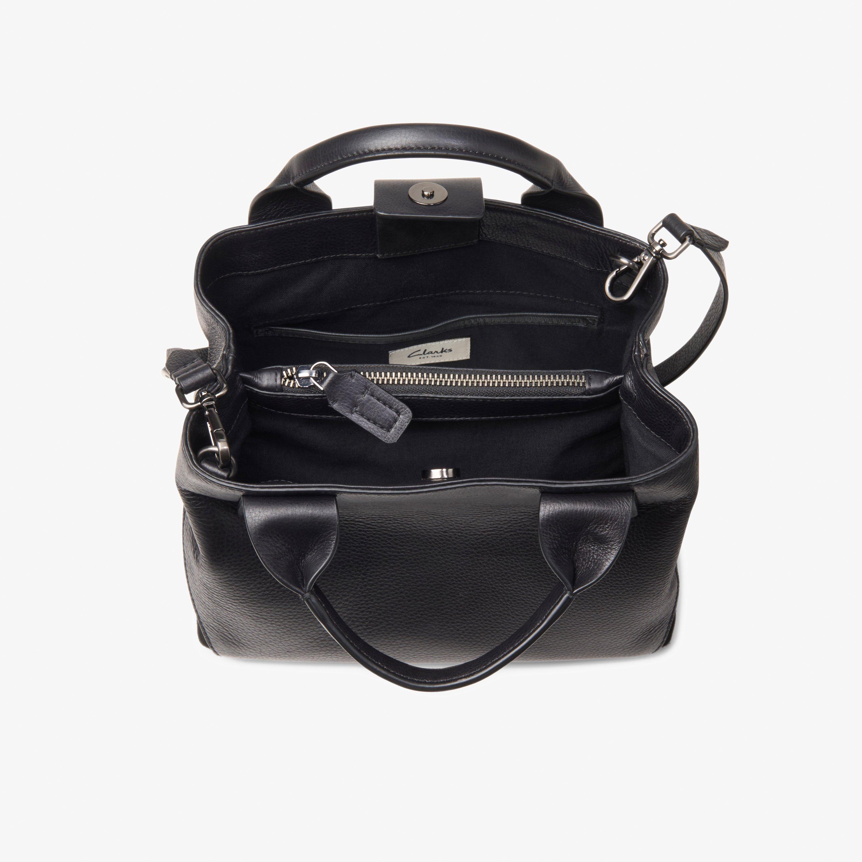 Womens The Pimsey Small Black Leather Tote Bag Clarks Outlet