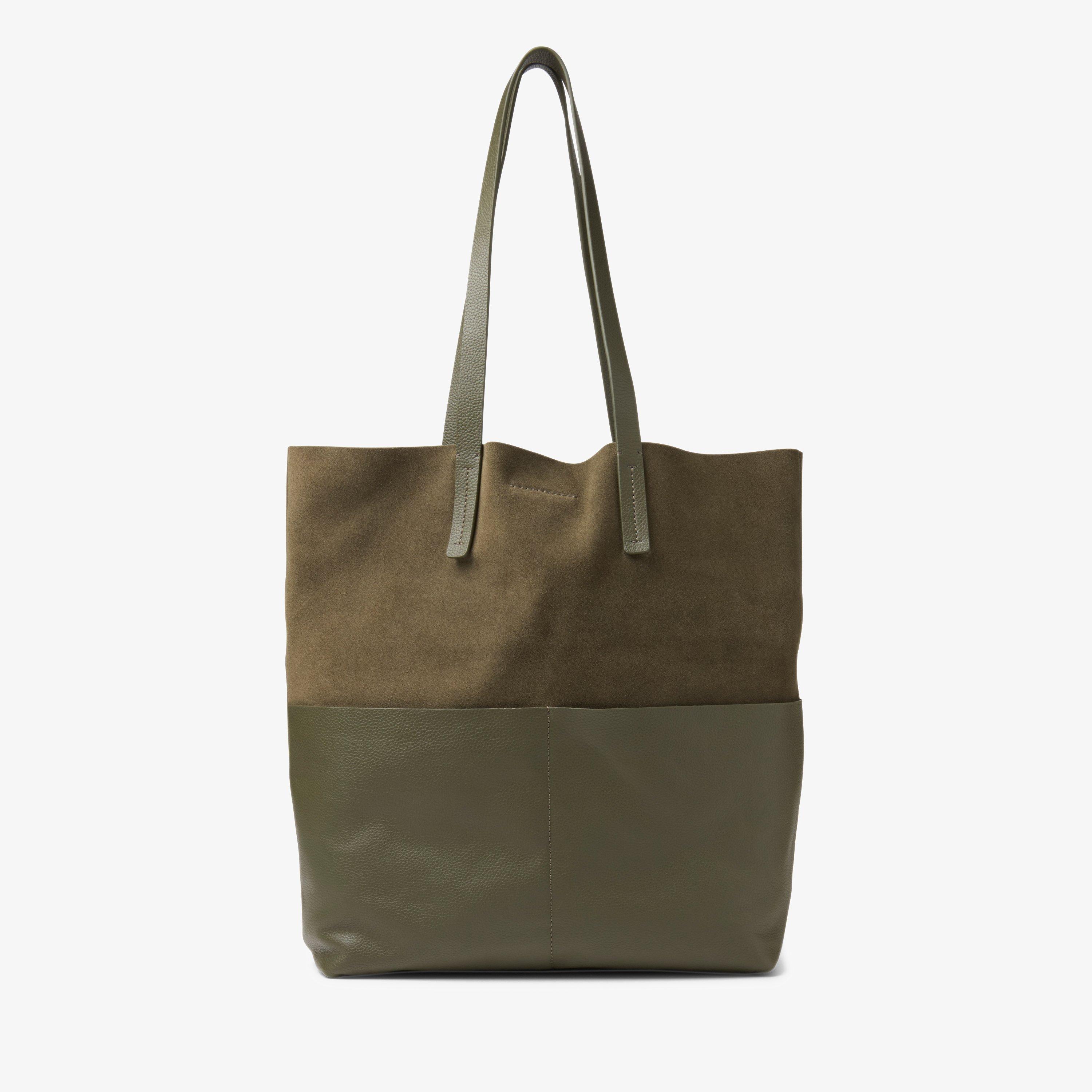 Womens Hanley Dusk Khaki Combination Tote Bag Clarks Outlet