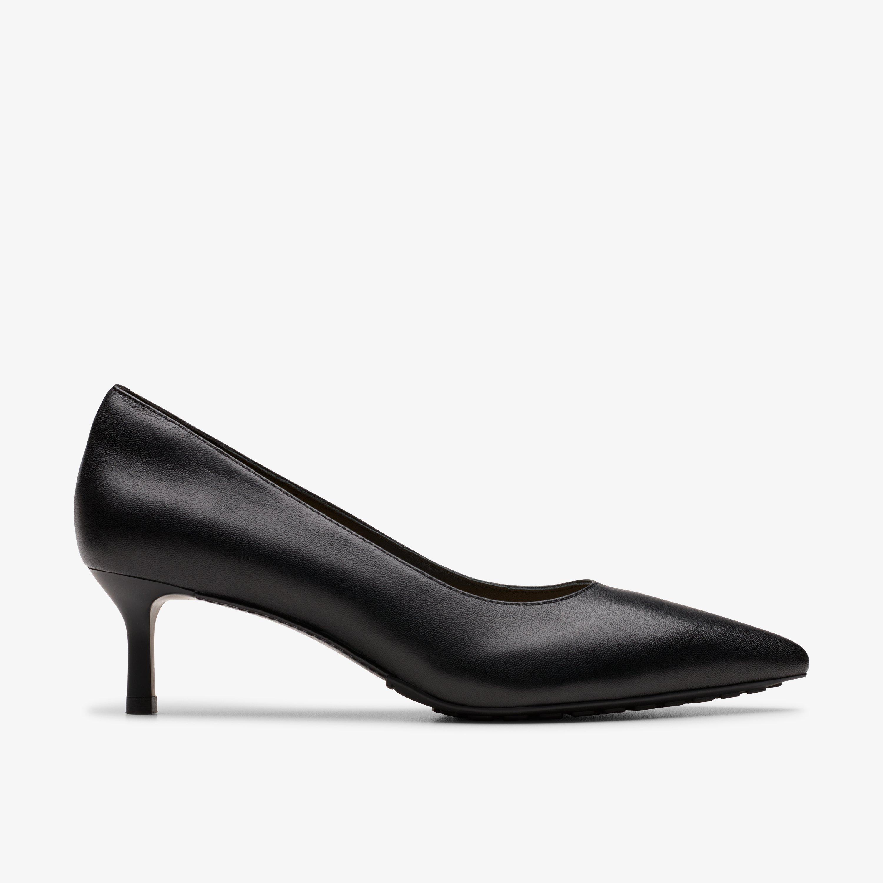 Womens Adela Court Black Leather Shoes | Clarks US