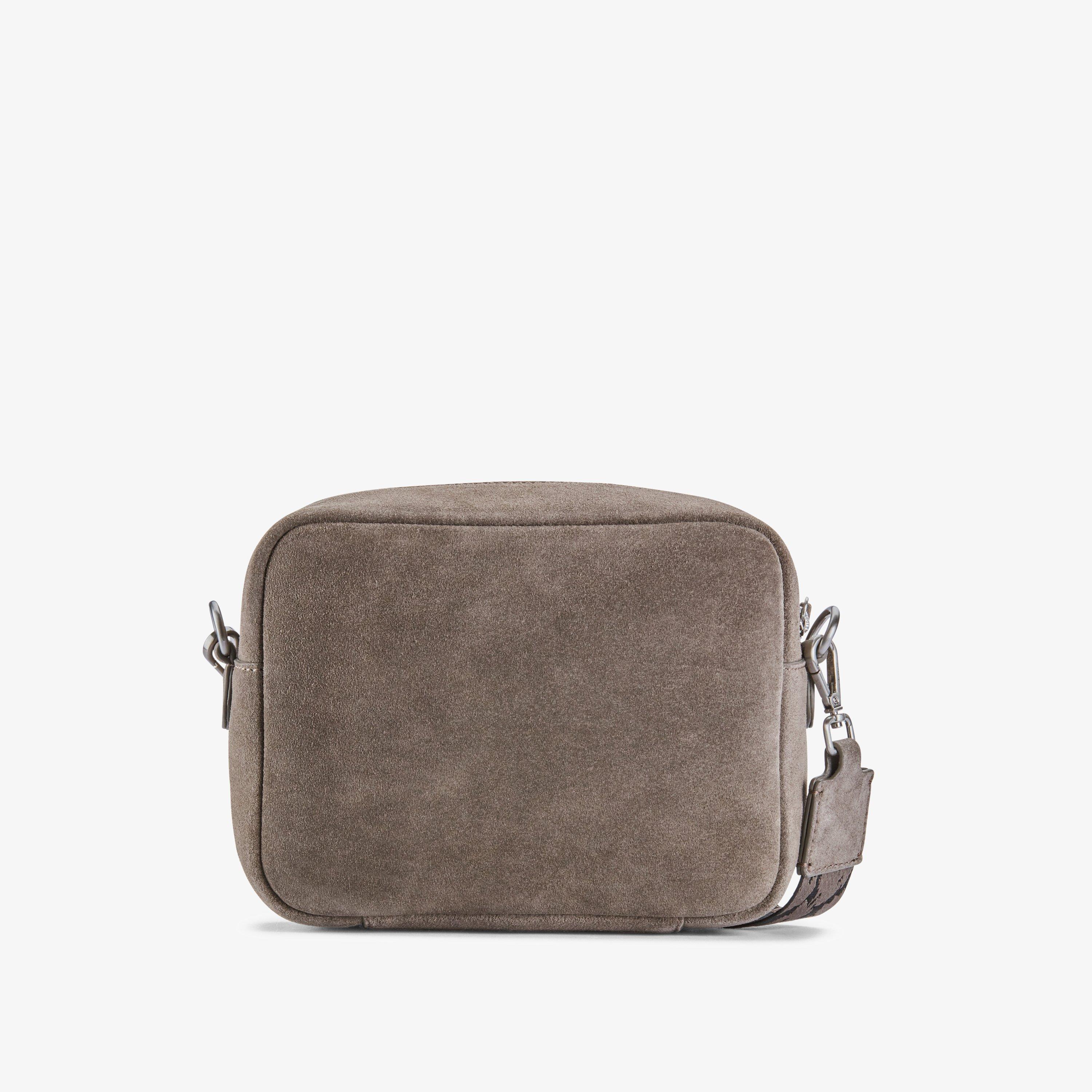 Kierra Strap Dark Grey Suede Cross Body Bag, view 2 of 4