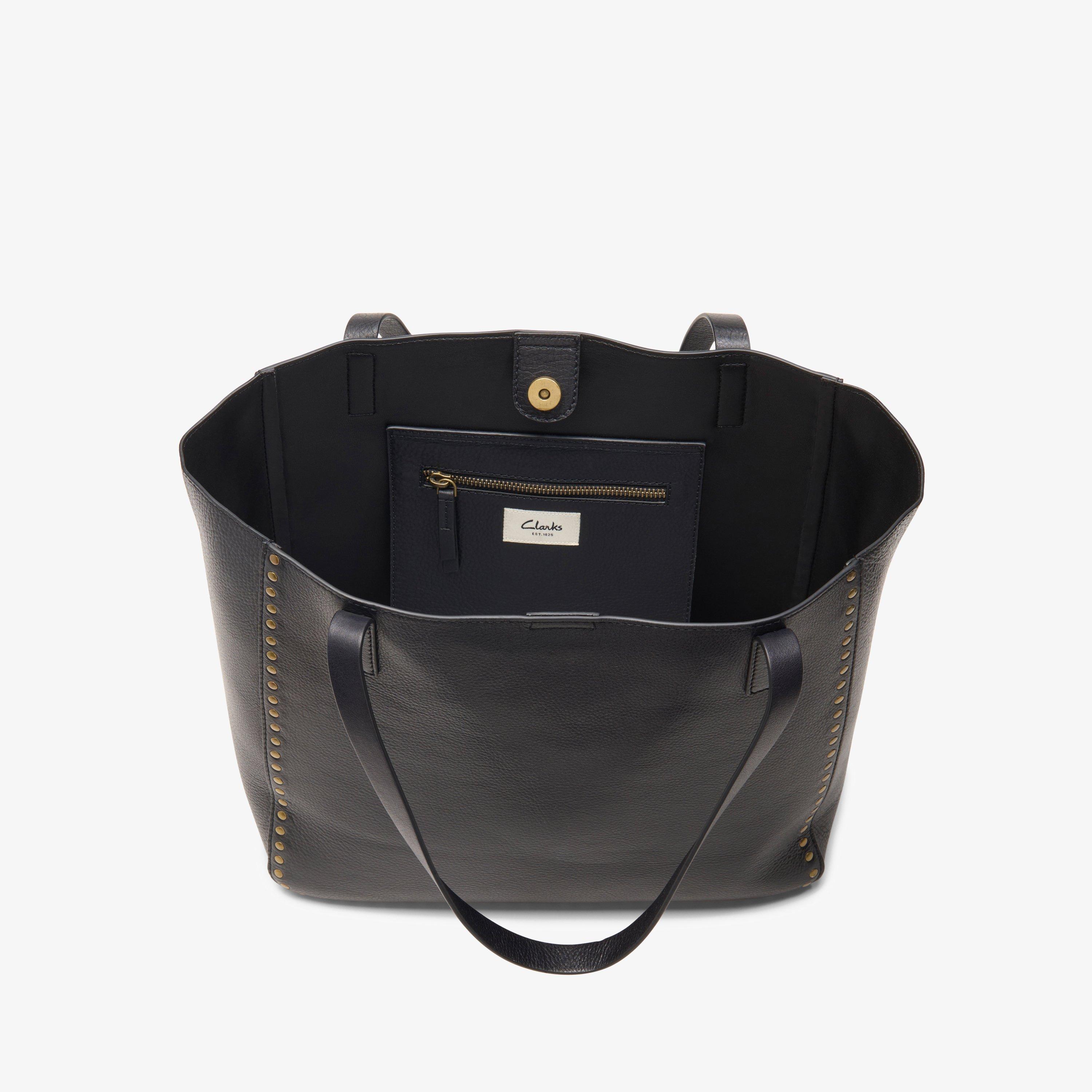 Womens Utility Tote Black Leather Tote Bag Clarks IE