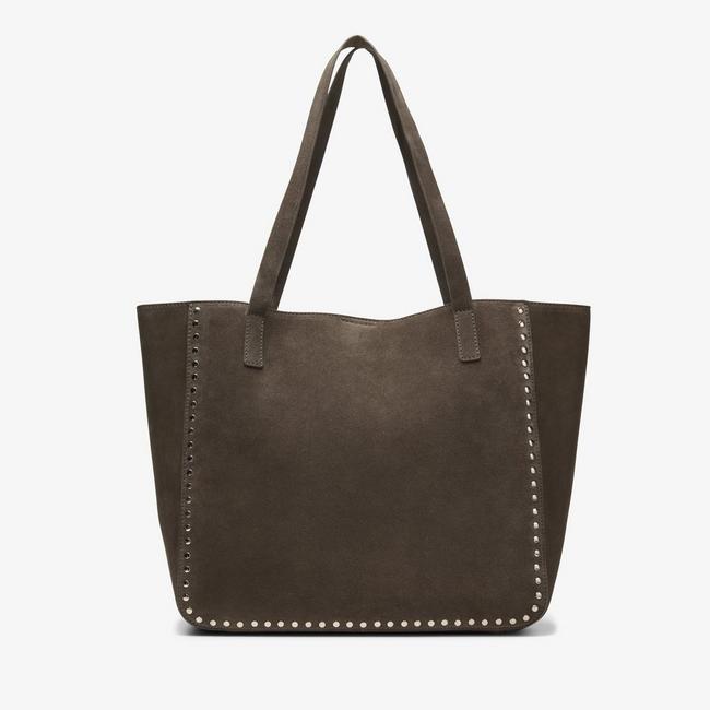 Clarks women's dark grey suede Utility Tote bag.