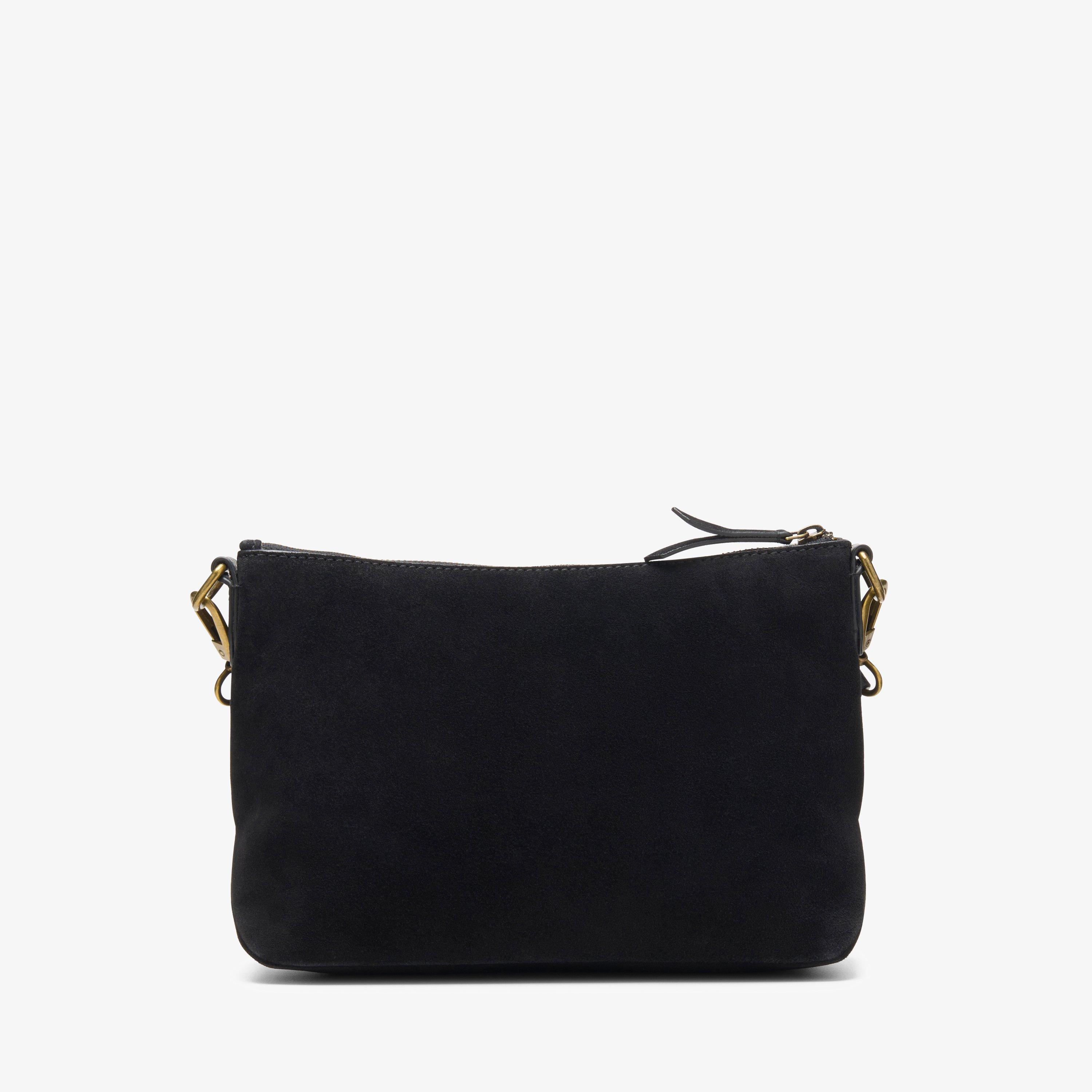 Willow Cross Black Suede Cross Body Bag, view 2 of 4