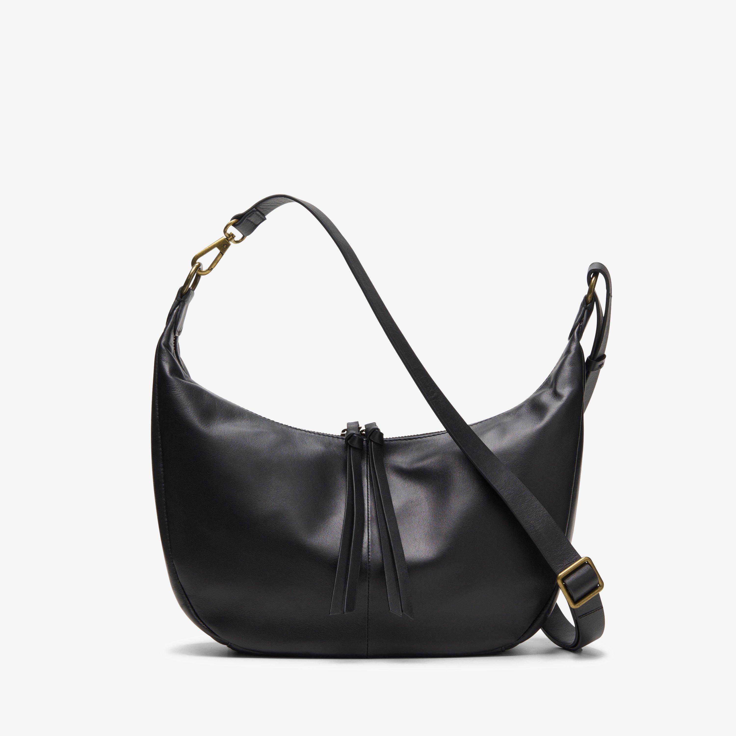 Clarks black leather bag sale