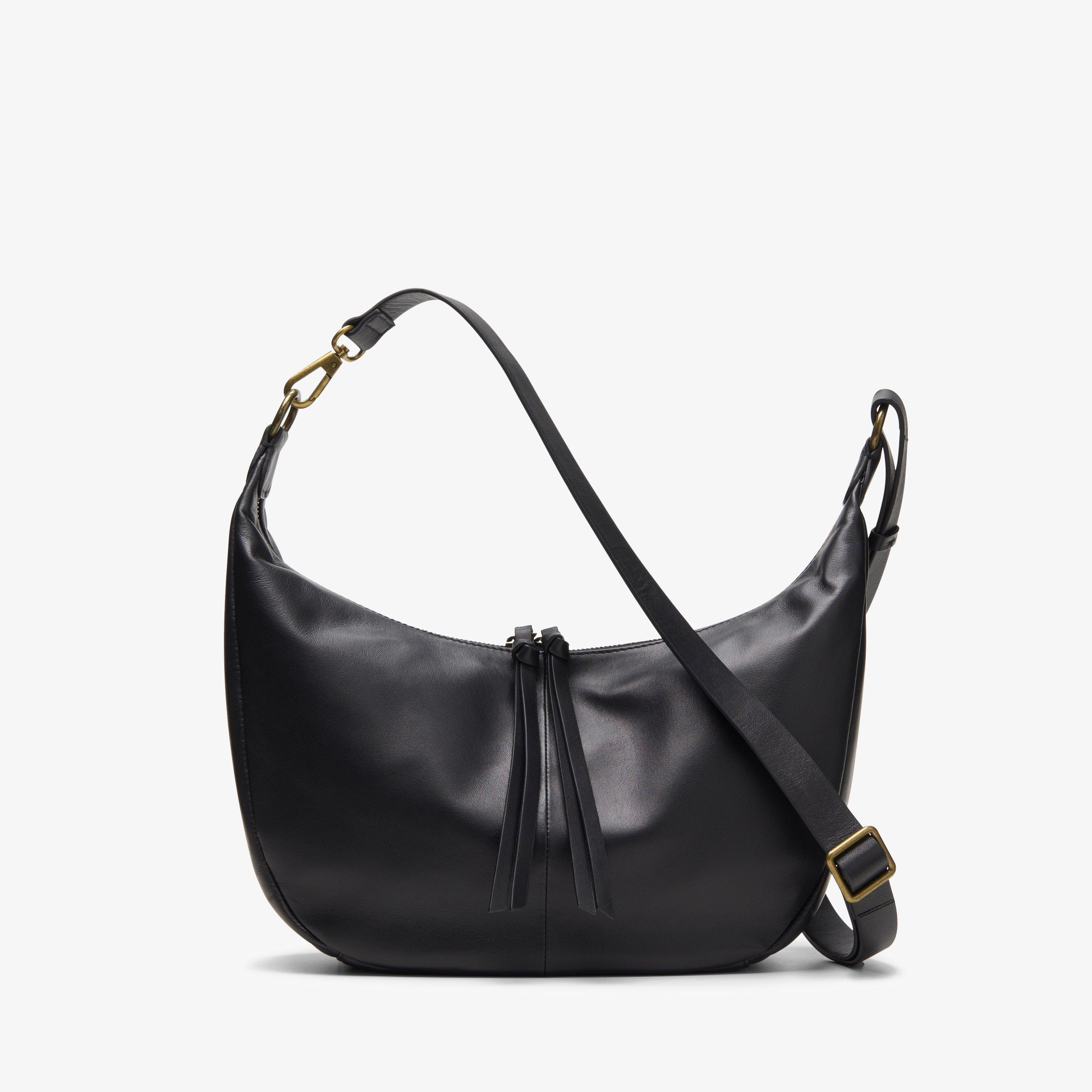 Damen Willow Moon Schwarze Ledertasche | Clarks