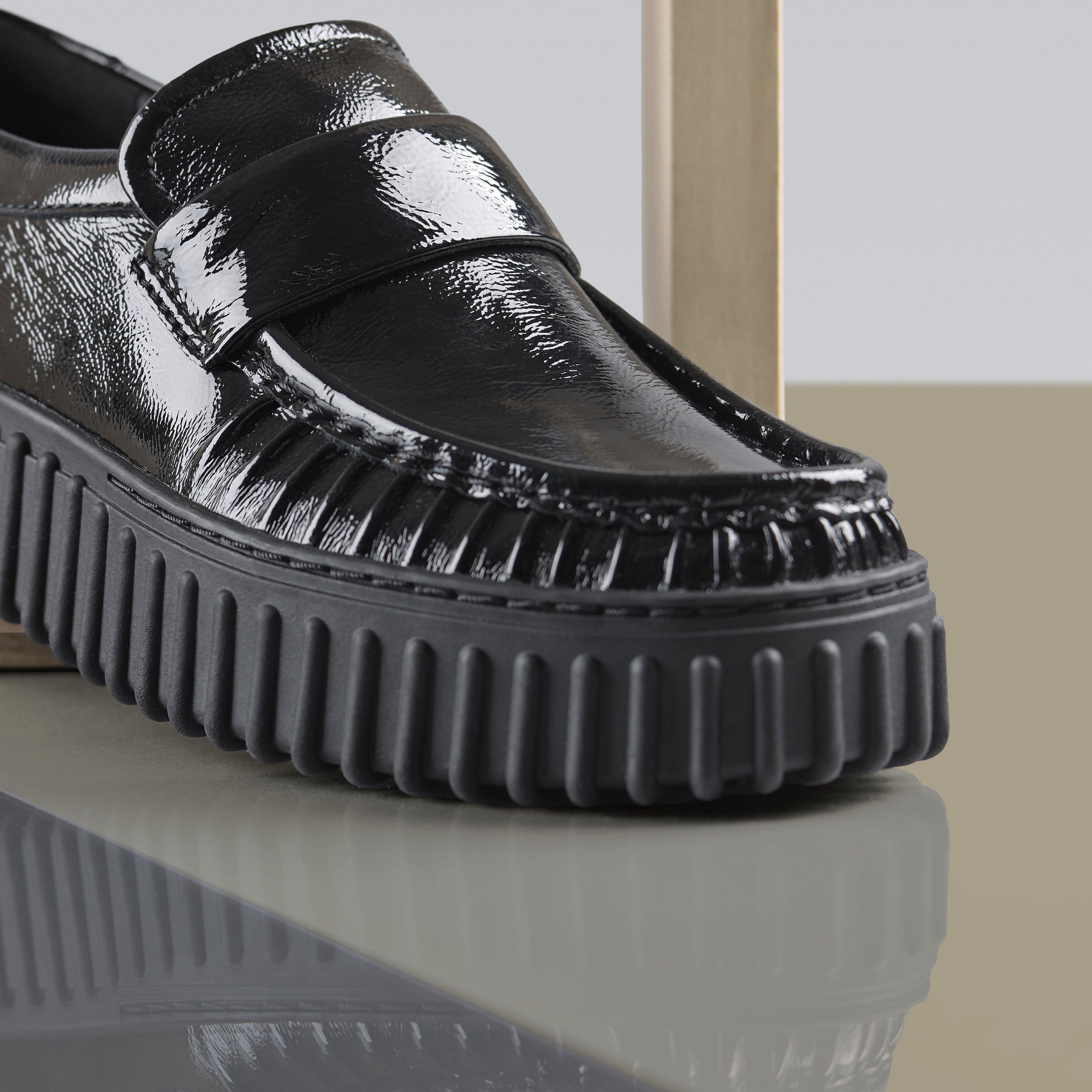 Torhill Mocc Black Patent Loafers Slip Ons, view 6 of 12