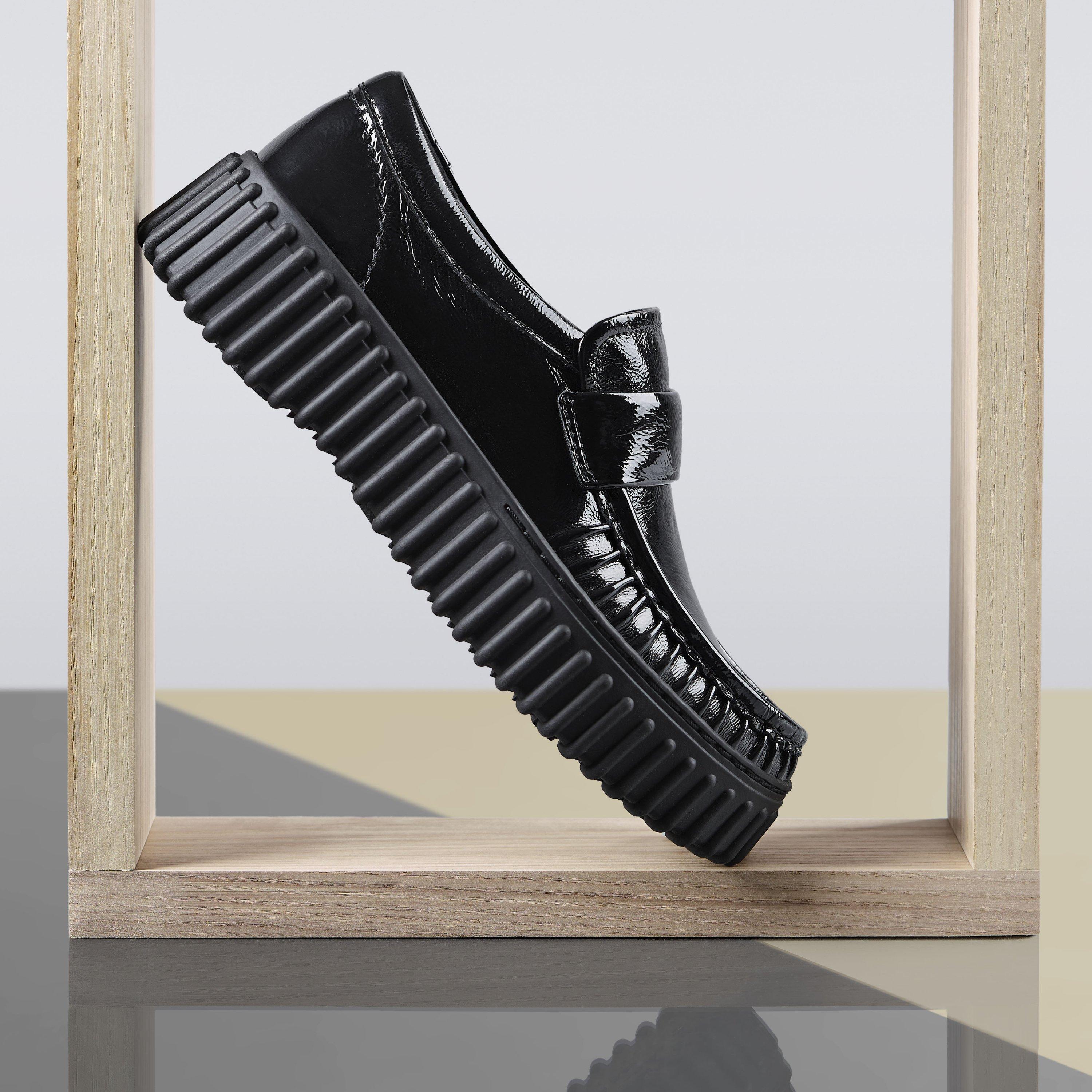 Torhill Mocc Black Patent Loafers Slip Ons, view 4 of 12