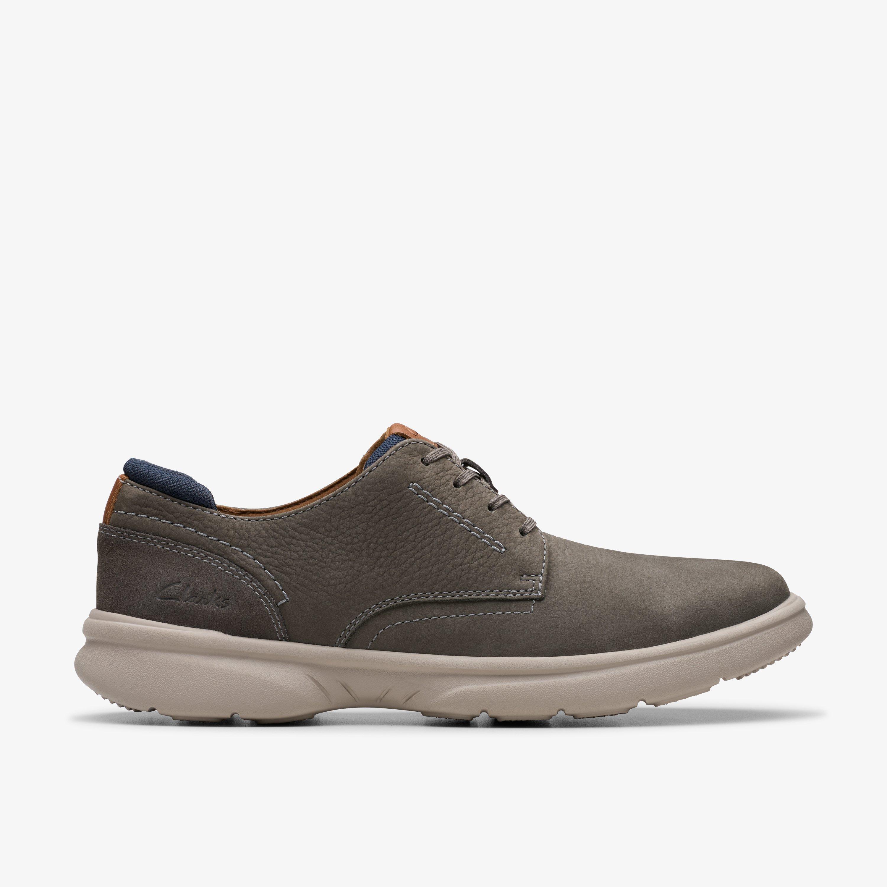 Bradley Plain Light Grey Nubuck Lace Up, view 1 of 6