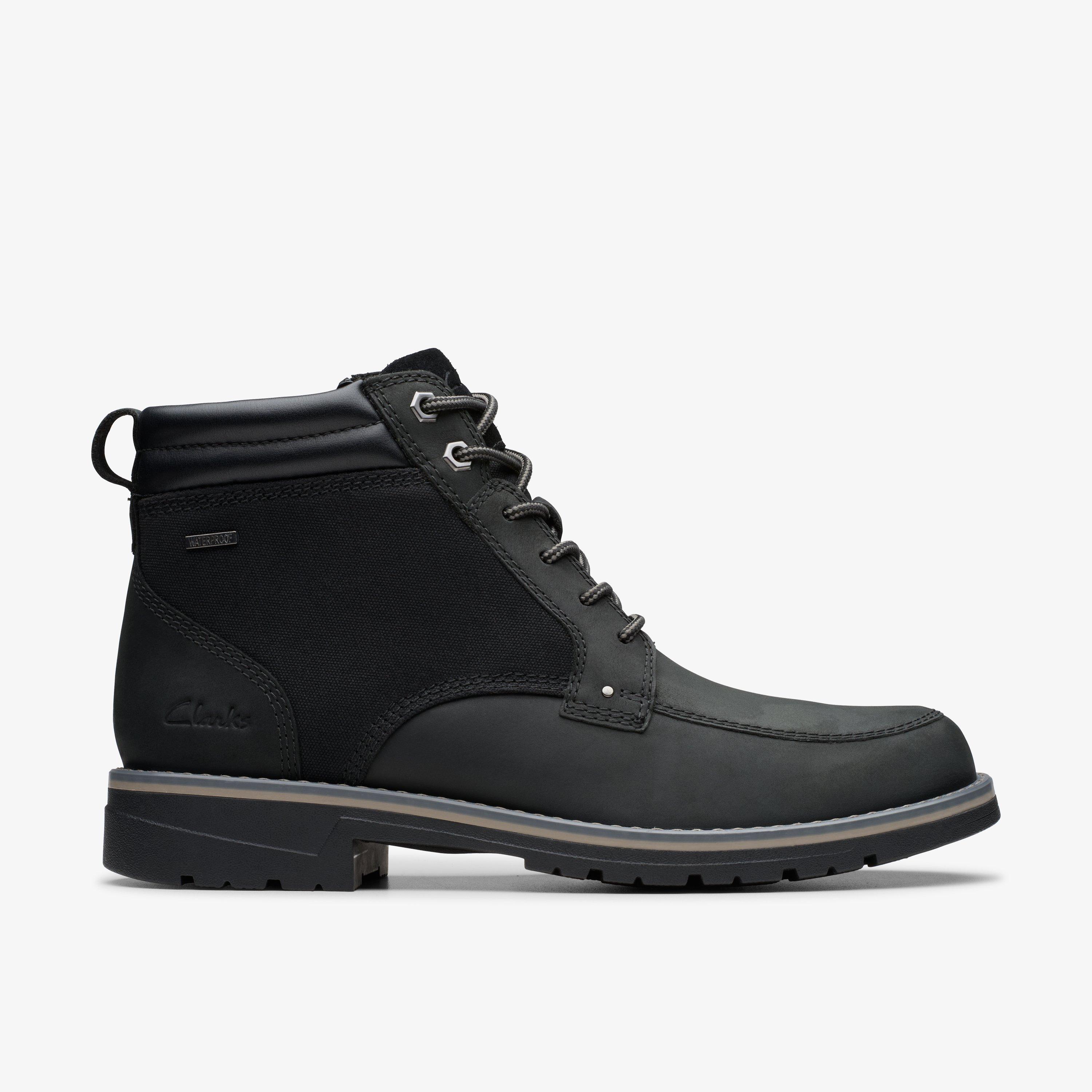 Mens Morwell Zip Black Leather Boots