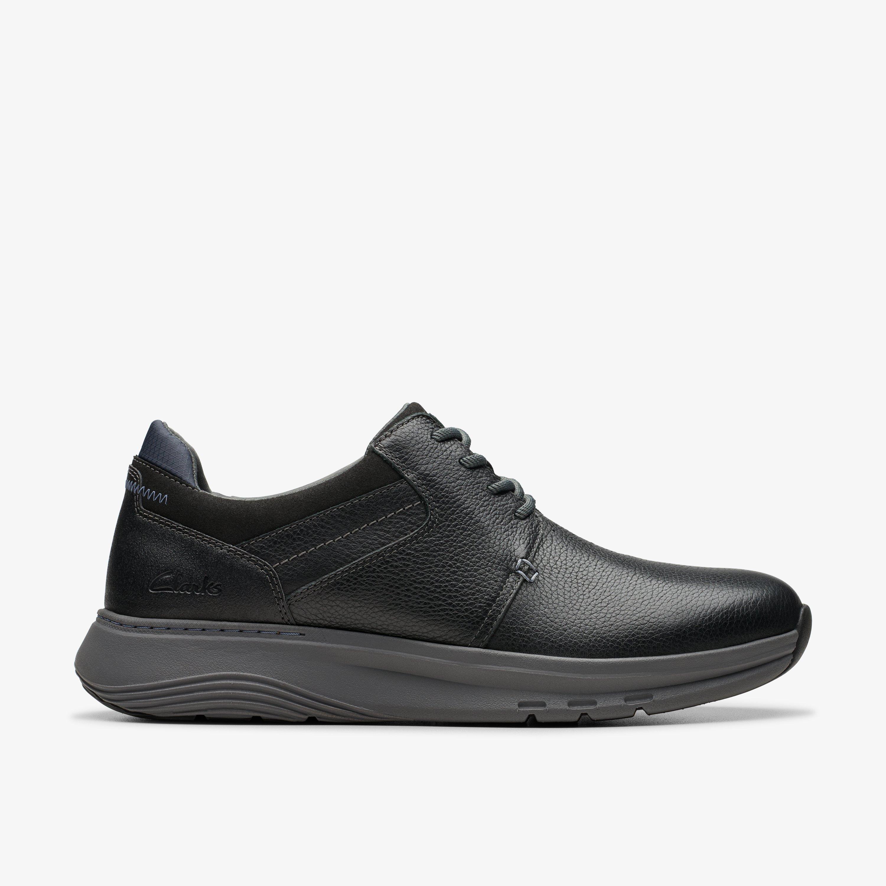 Clarks denner motion black leather online