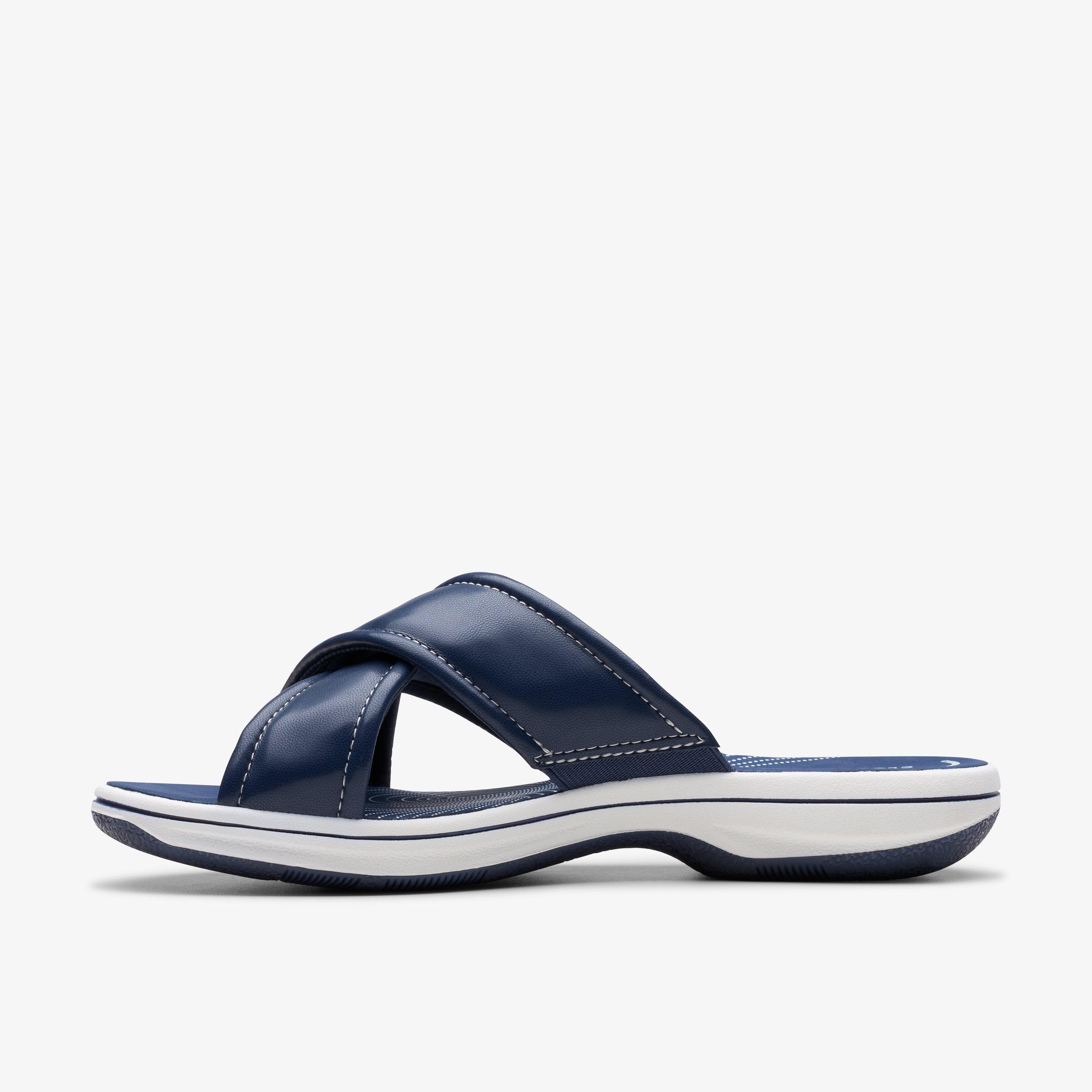 Clarks flip flops womens blue on sale