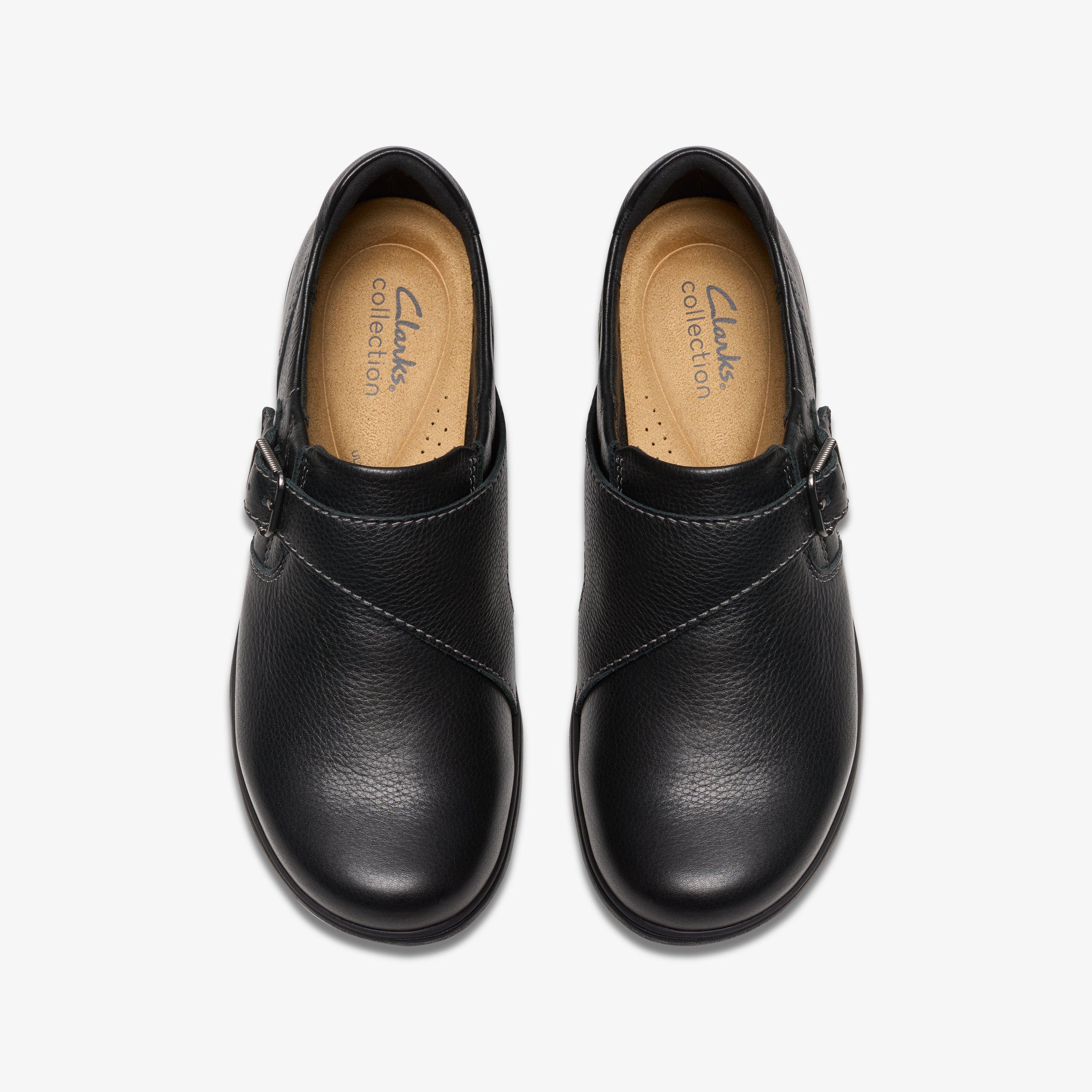Clarks Mocassini Donna Carleigh Jazz - Tomaia In Nabuk Nero, Suola TR, Plantare Comfort 5mm - 37.5 EU