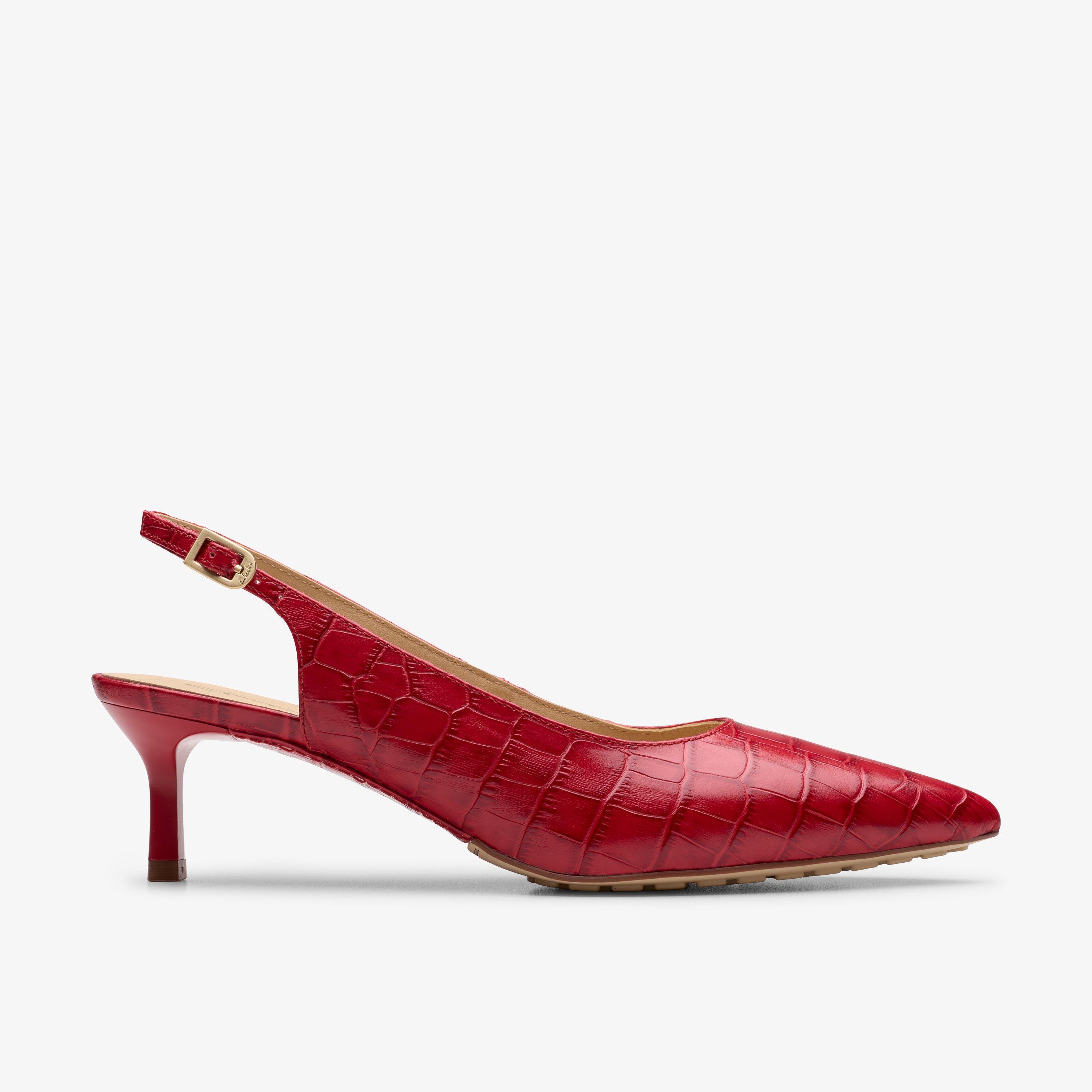 Clarks heels red on sale