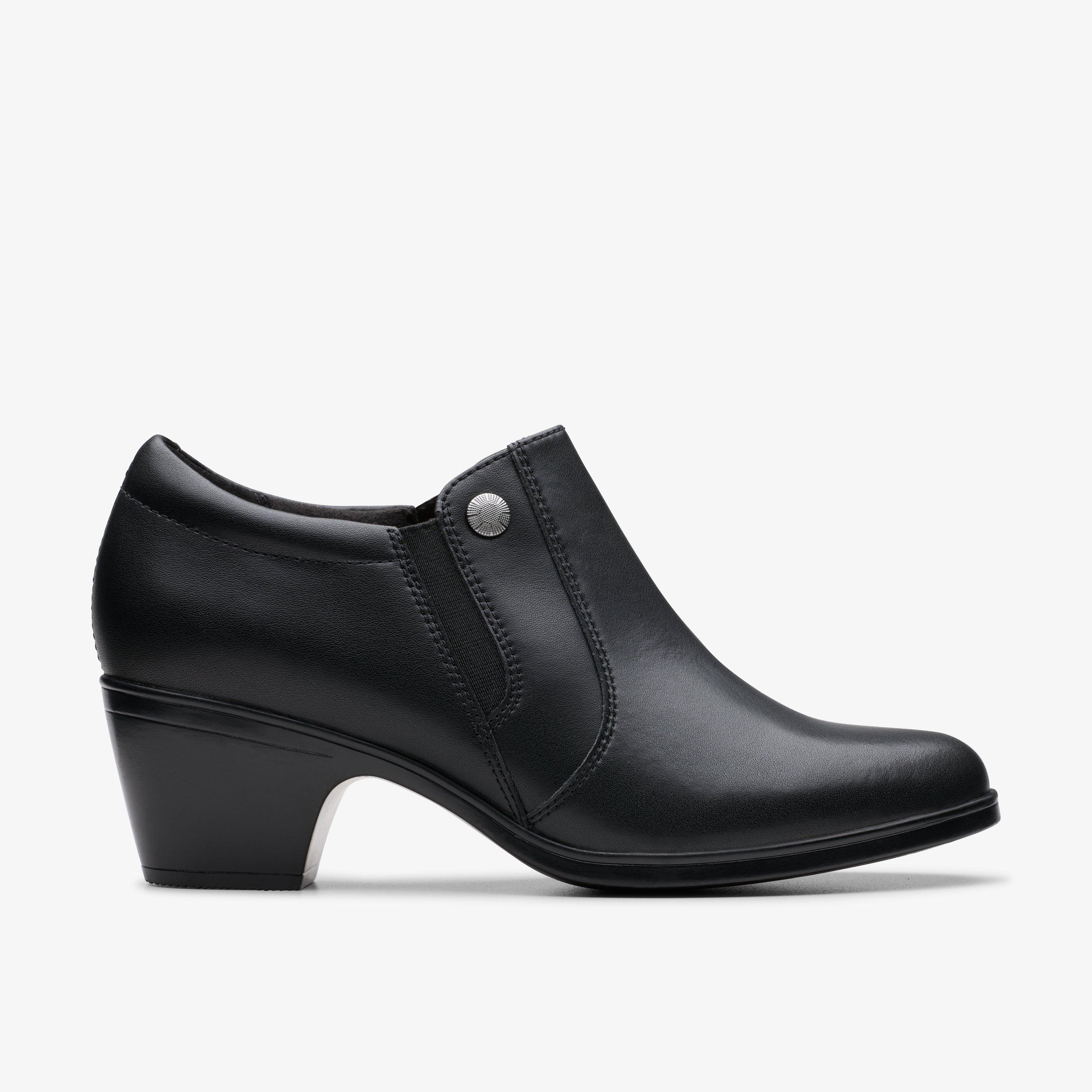 Ladies clarks black ankle boots on sale