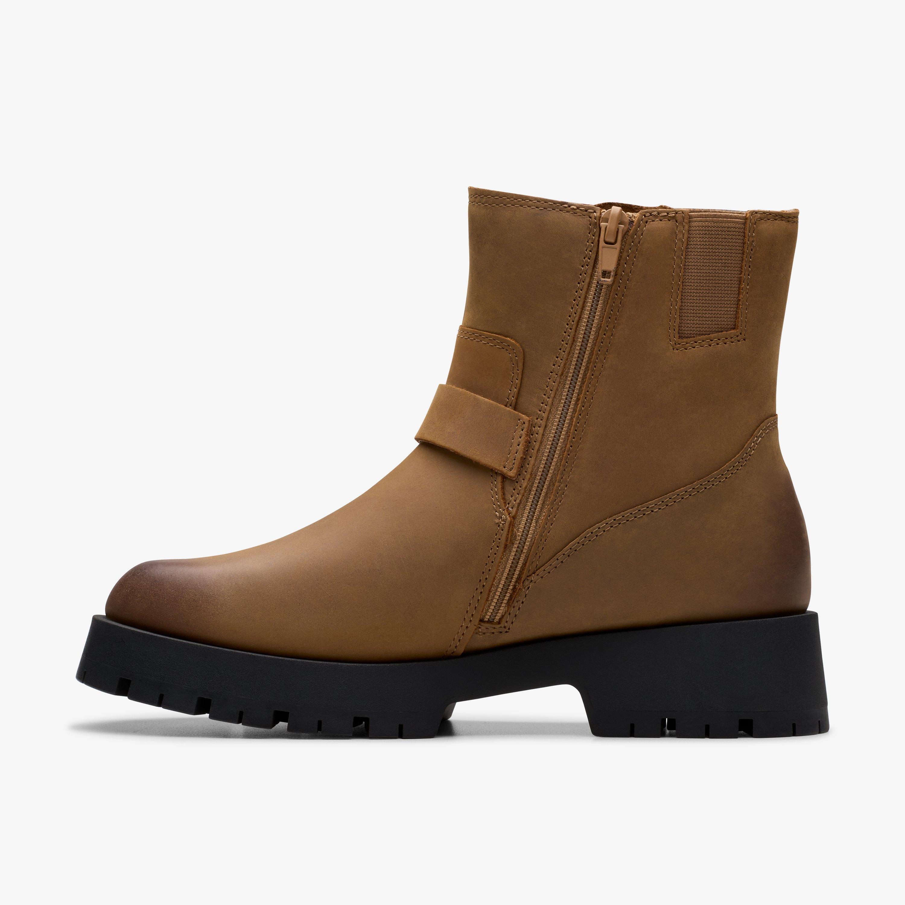 Ledwick Haley Dark Sand Oily Ankle Boots, view 2 of 6