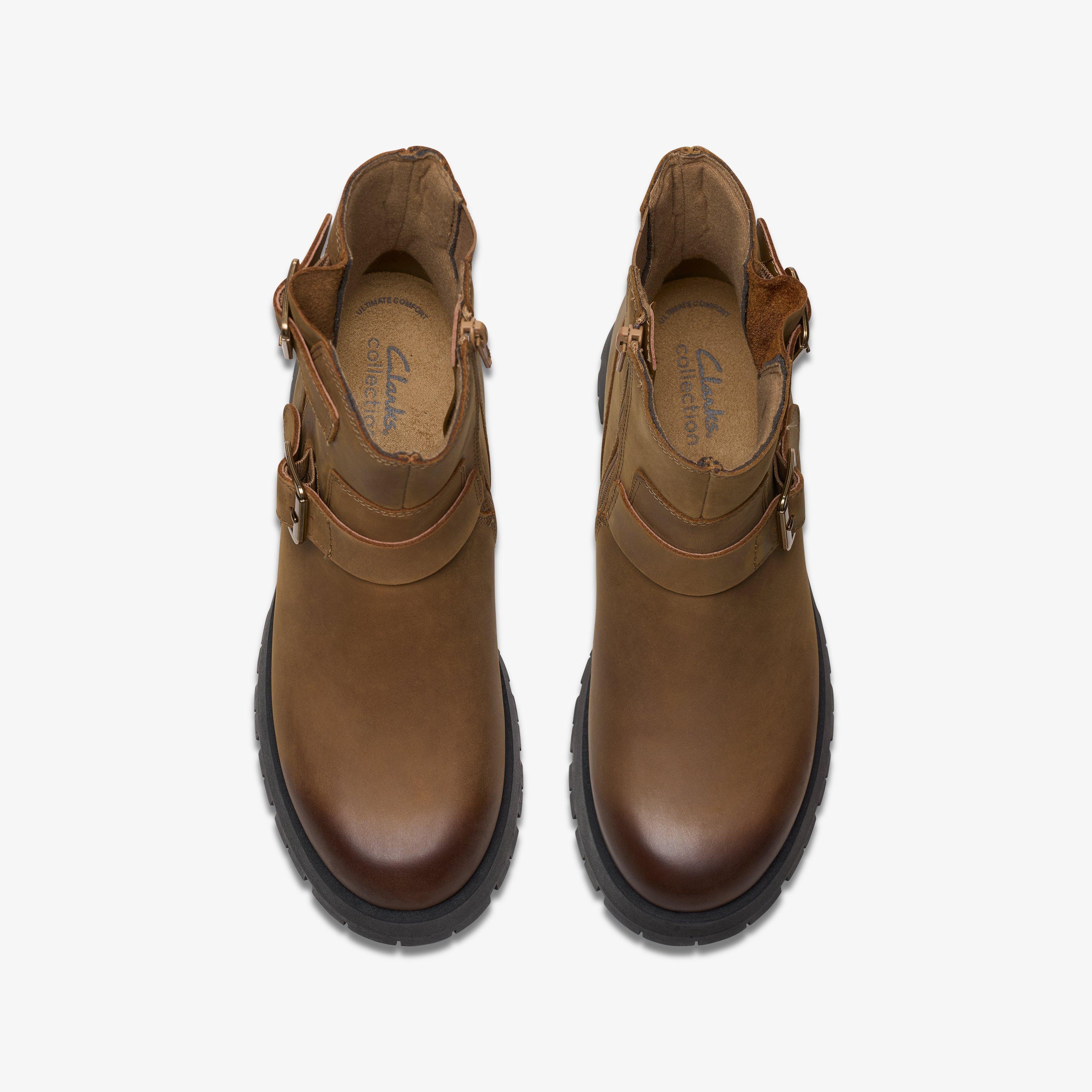 Ledwick Haley Dark Sand Oily Ankle Boots, view 6 of 6