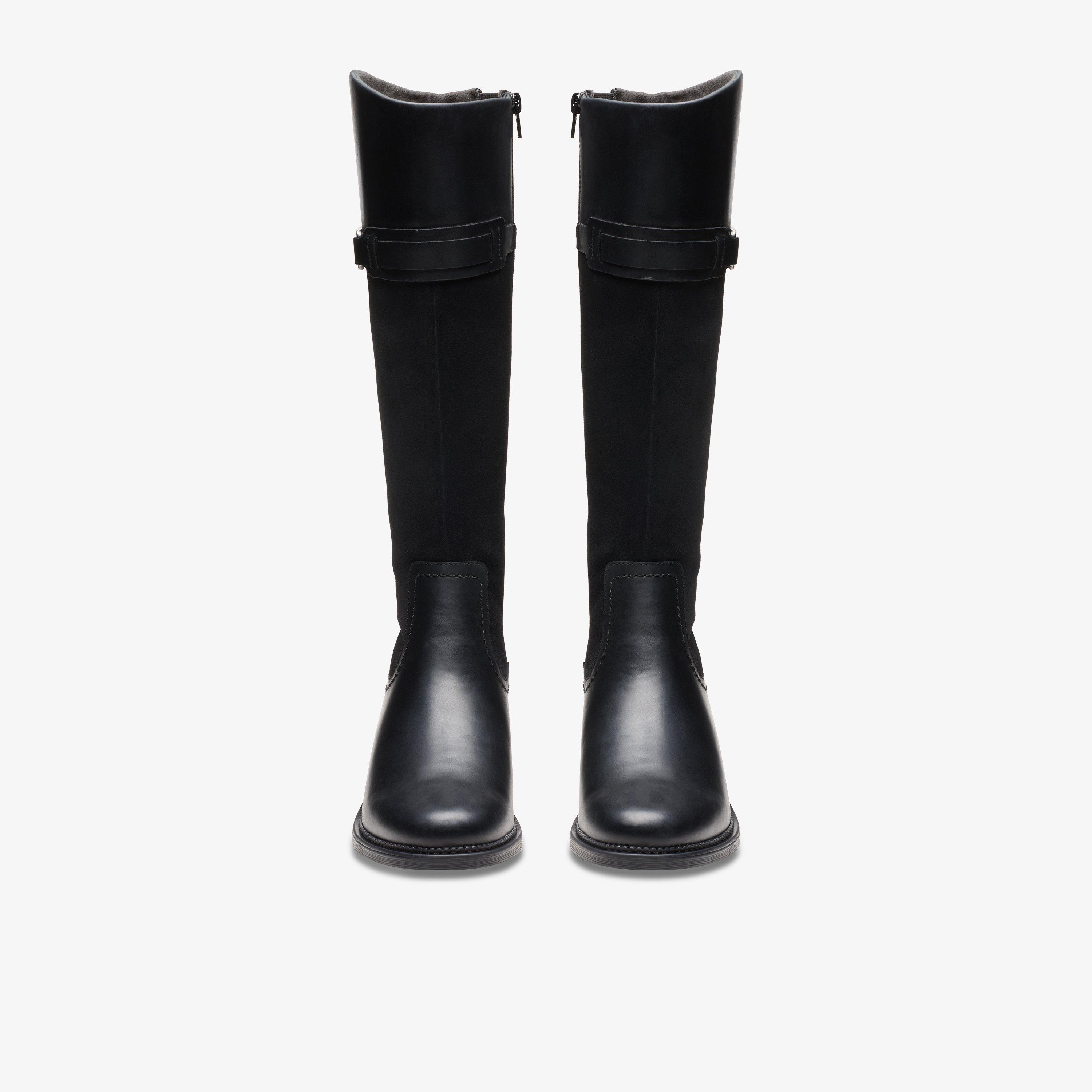 Women s Knee High Boots Chunky Heeled Flat Clarks US