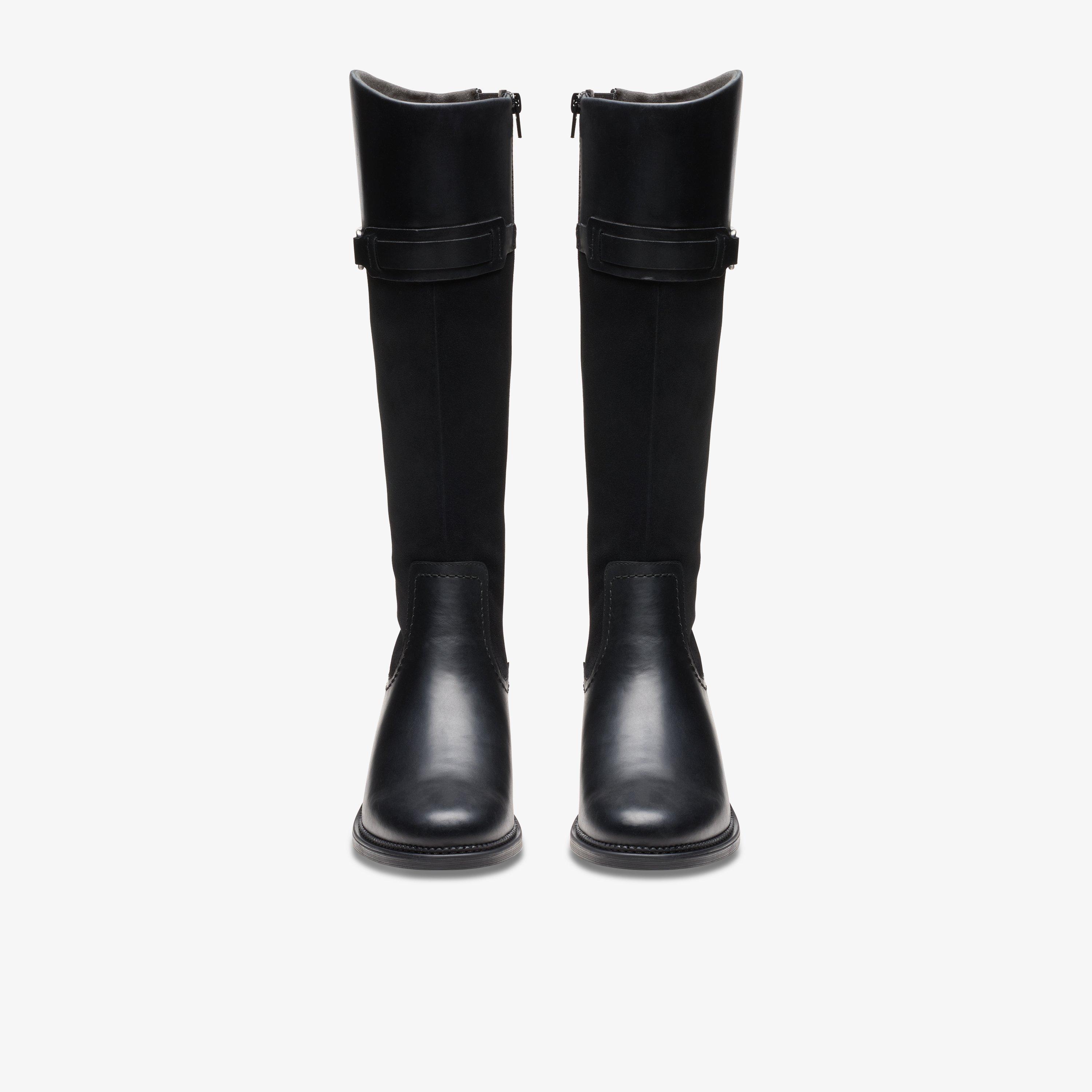 Women s Knee High Boots Chunky Heeled Flat Clarks US