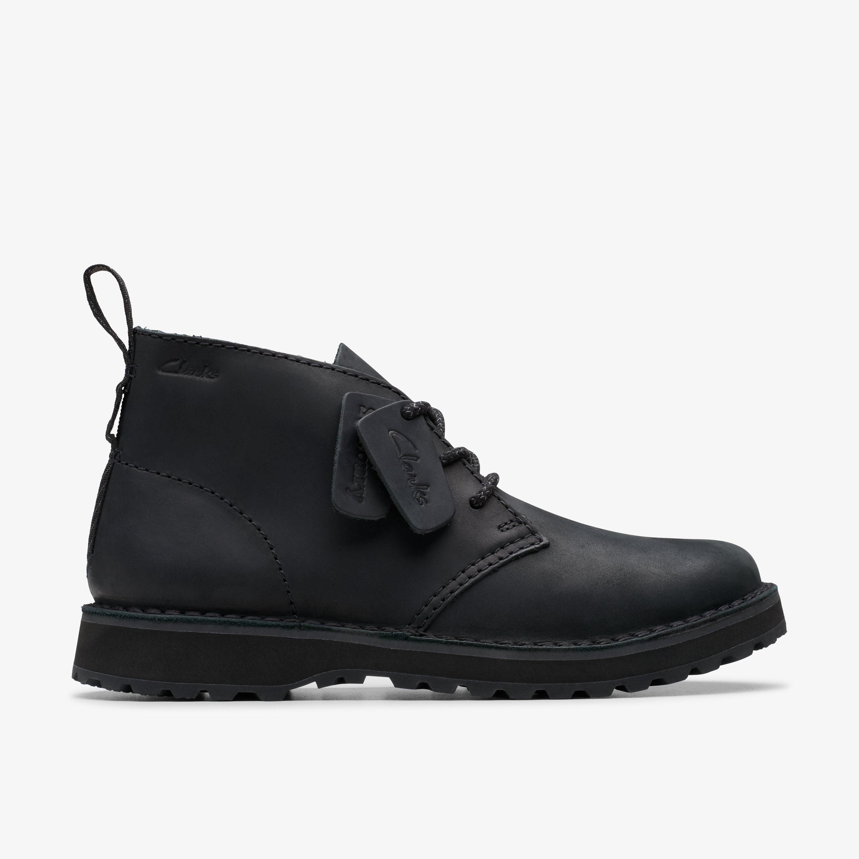 Desert boot black leather hotsell