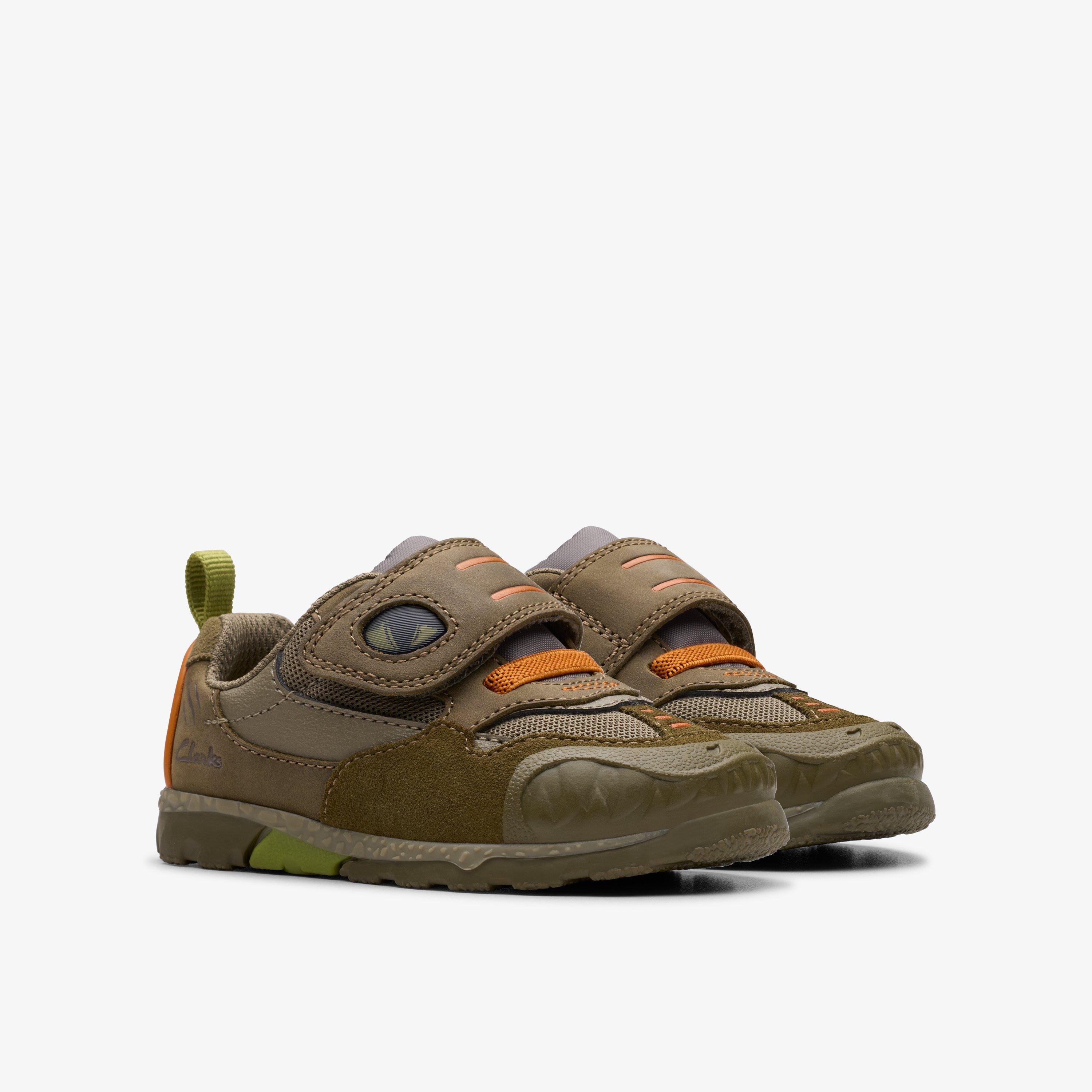 Steggy 2 See Toddler Khaki Trainers Riptape, view 4 of 7