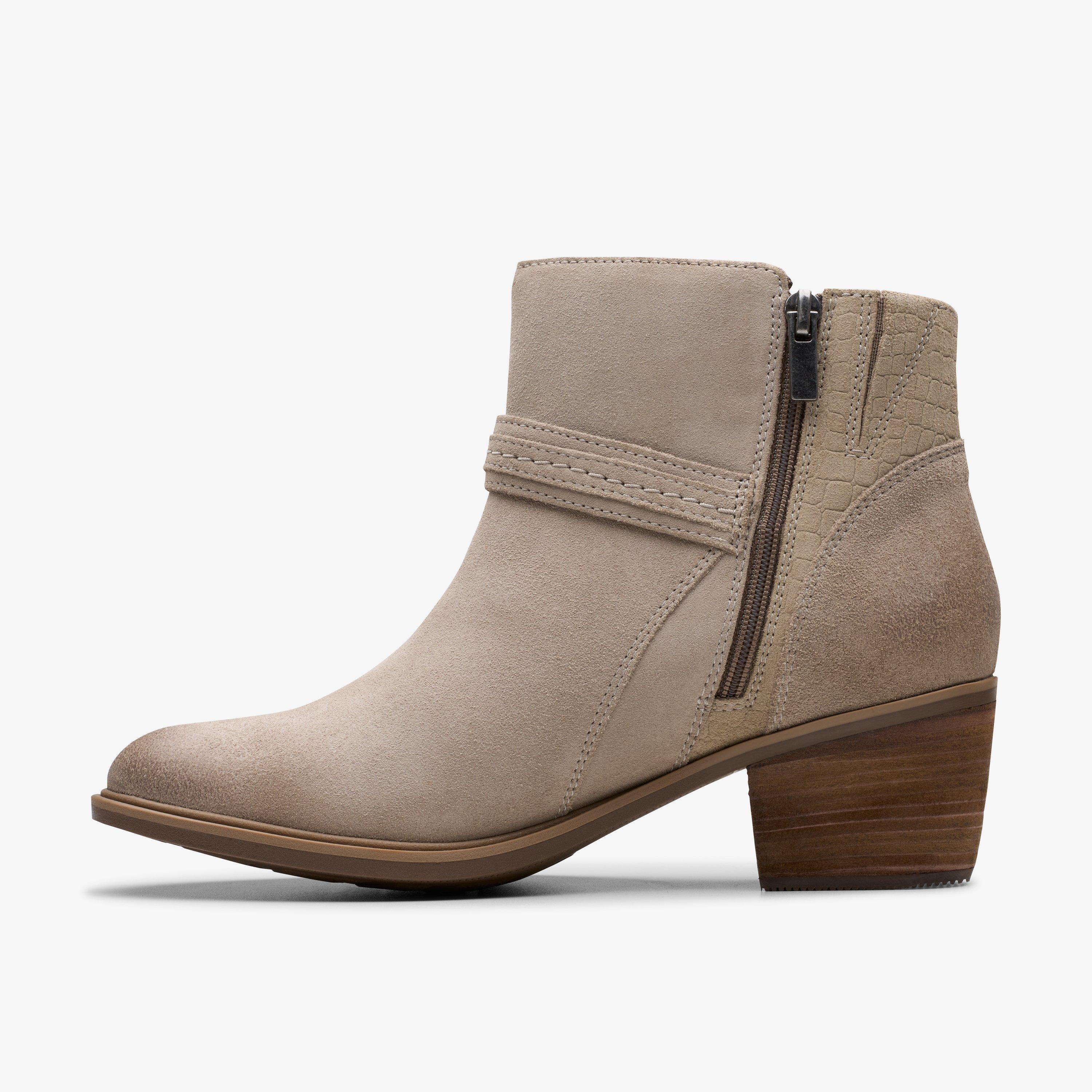 Shops clarks ladies suede ankle boots