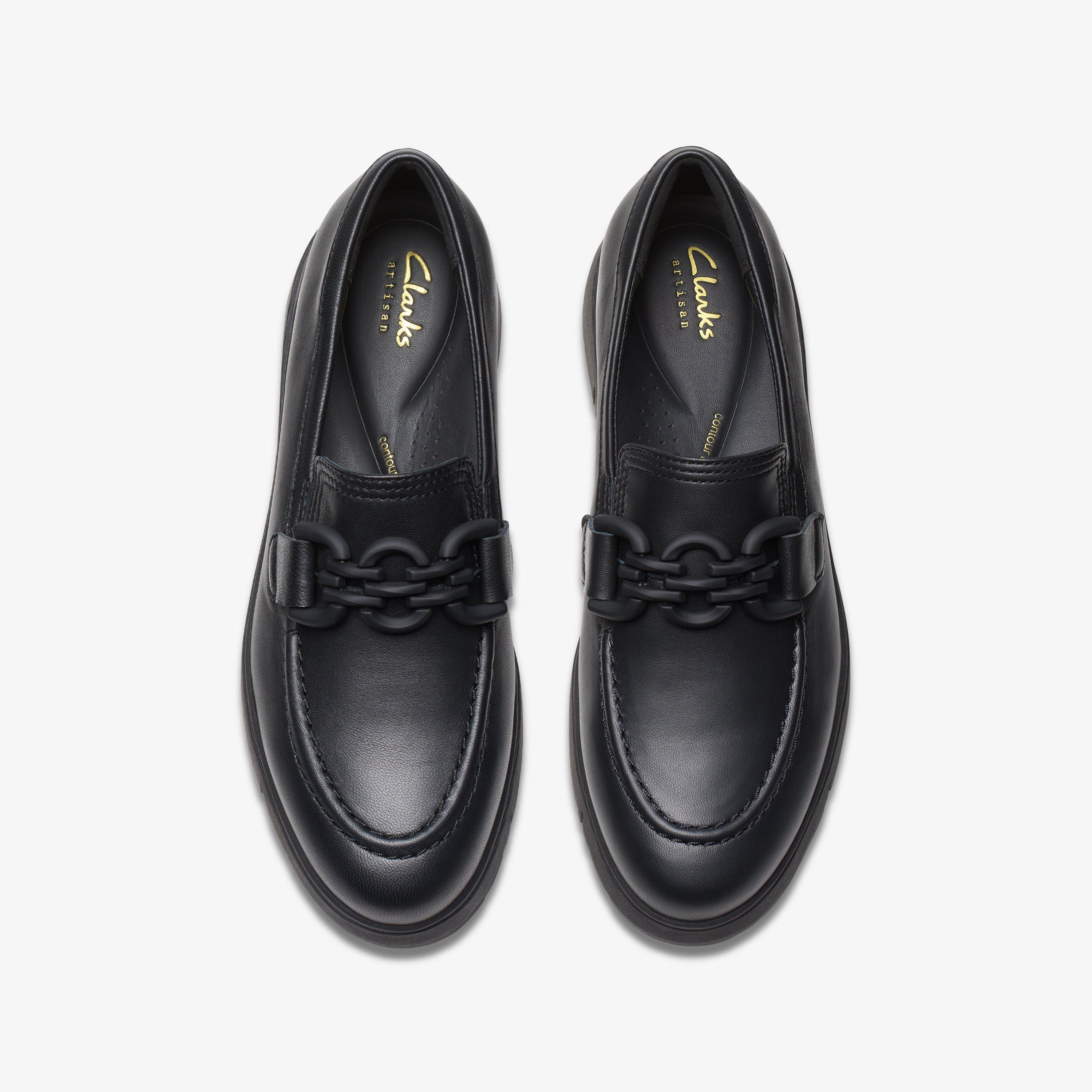 Women's Loriini Izzy Black Leather Loafers | Clarks