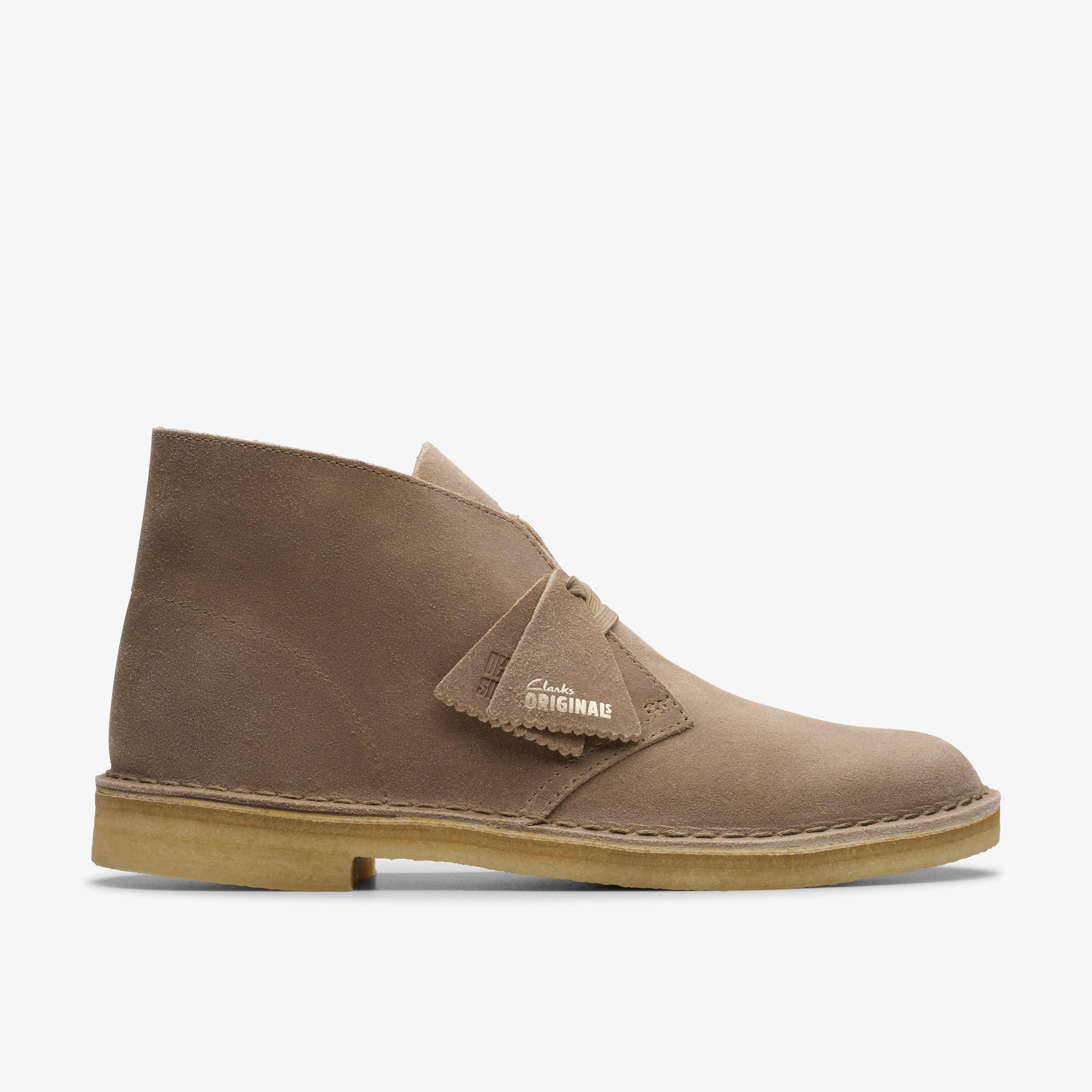 Clarks originals men's desert boot taupe suede on sale