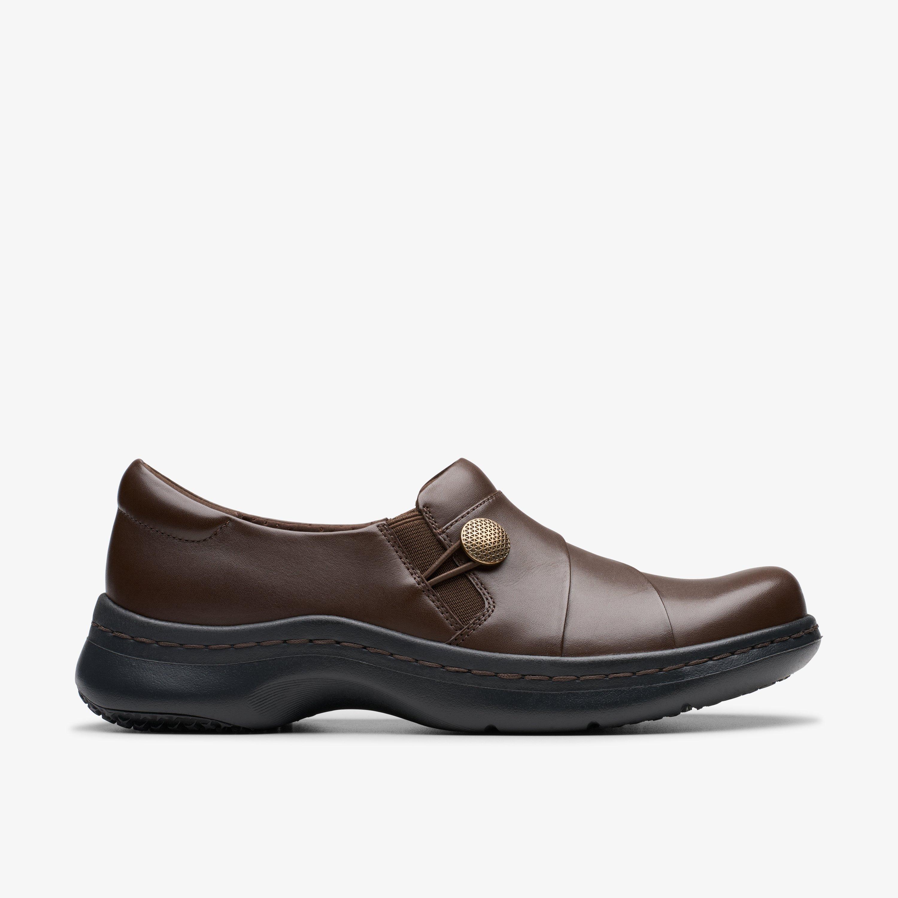 Clarks shoes brown leather online