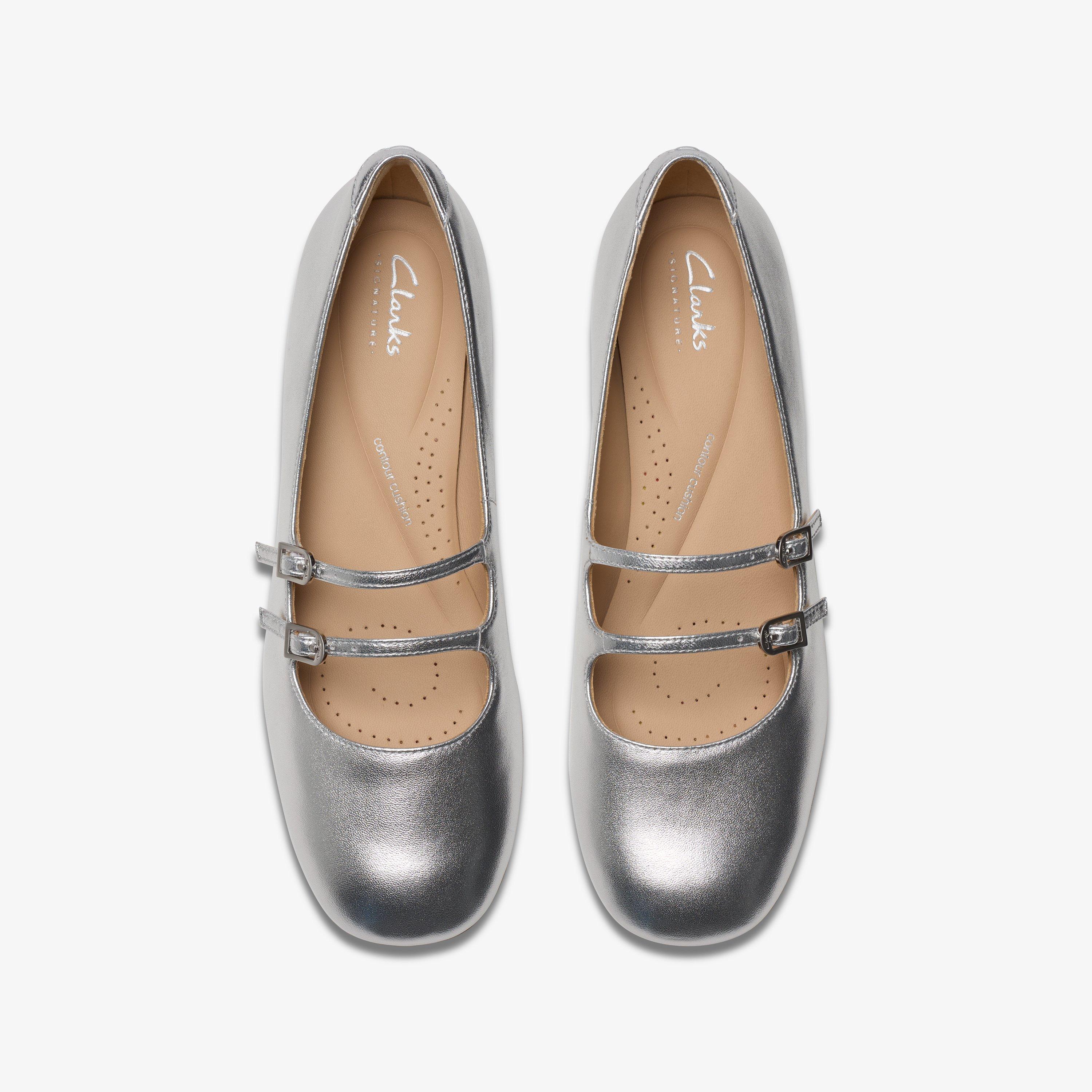 Clarks shoes womens silver on sale