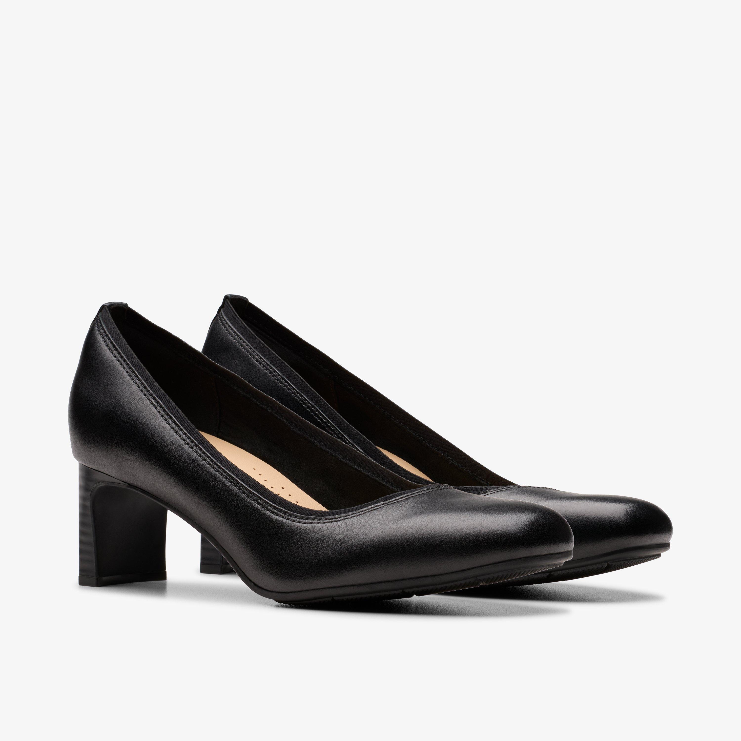 Women's Anelise Nora Black Leather High Heels | Clarks