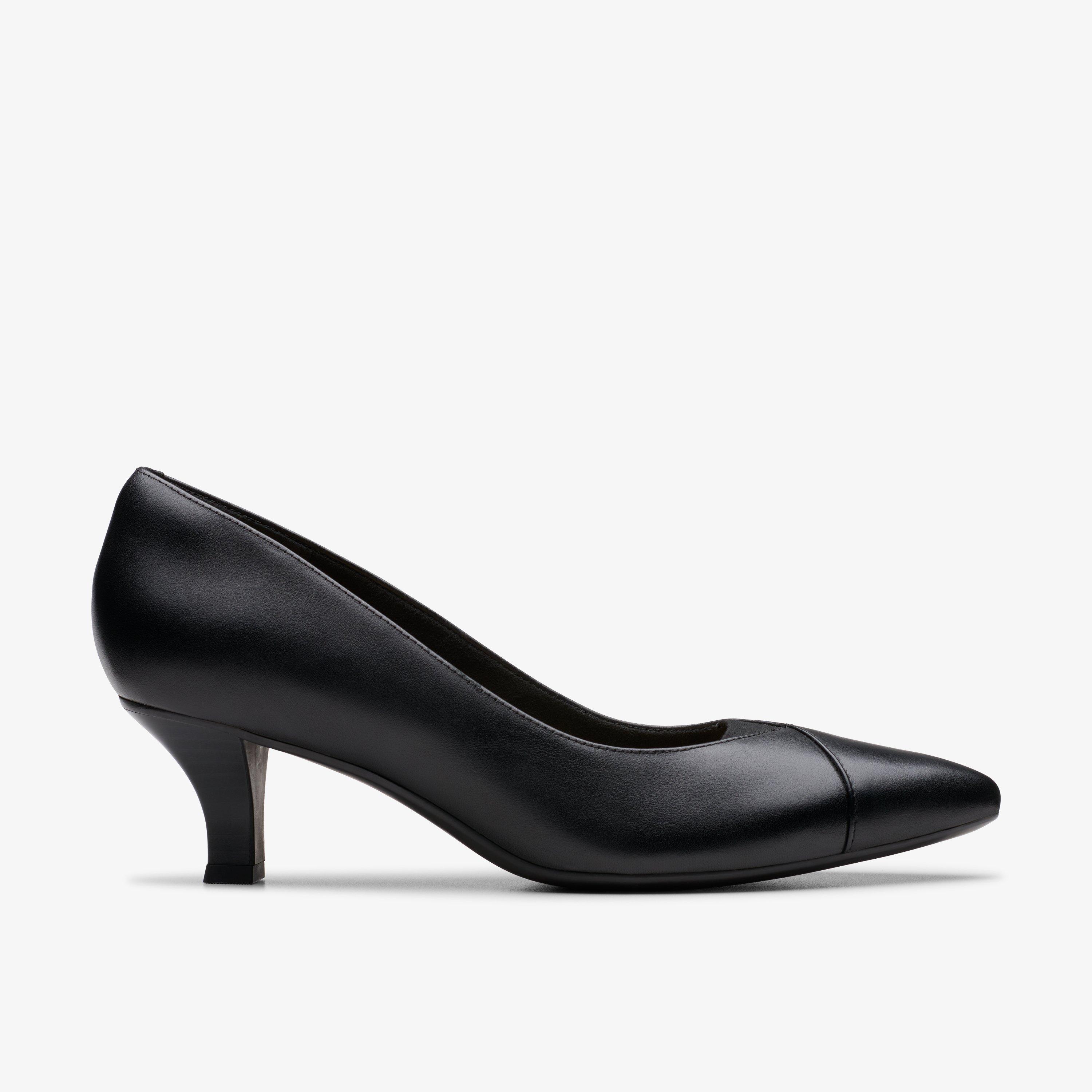 Womens Noahh Rose Black Leather High Heels | Clarks US