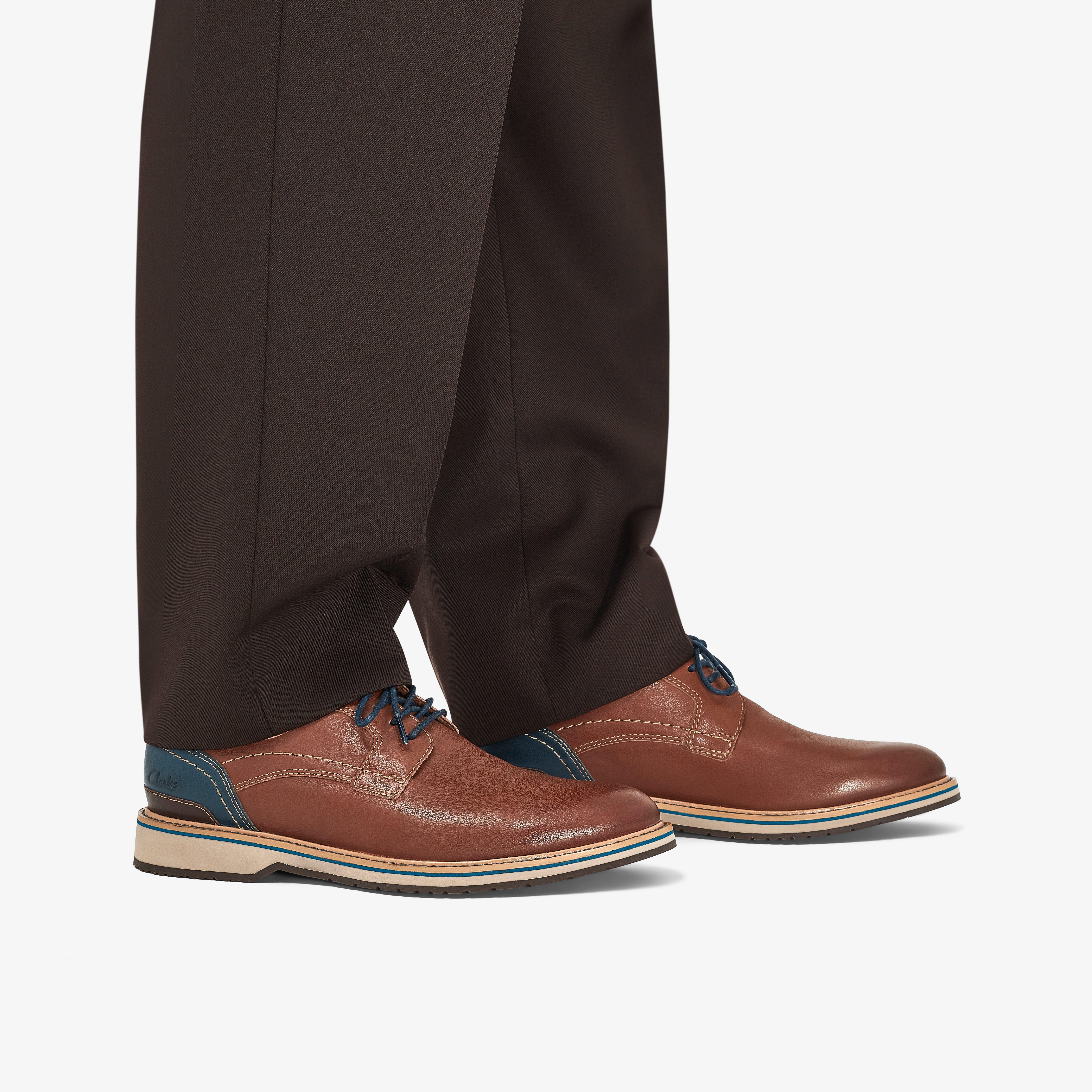 Scarpe Clarks Uomo Monahan Oxford – Cuoio Marrone, Tacco Basso, 40 EU – Eleganti E Comode