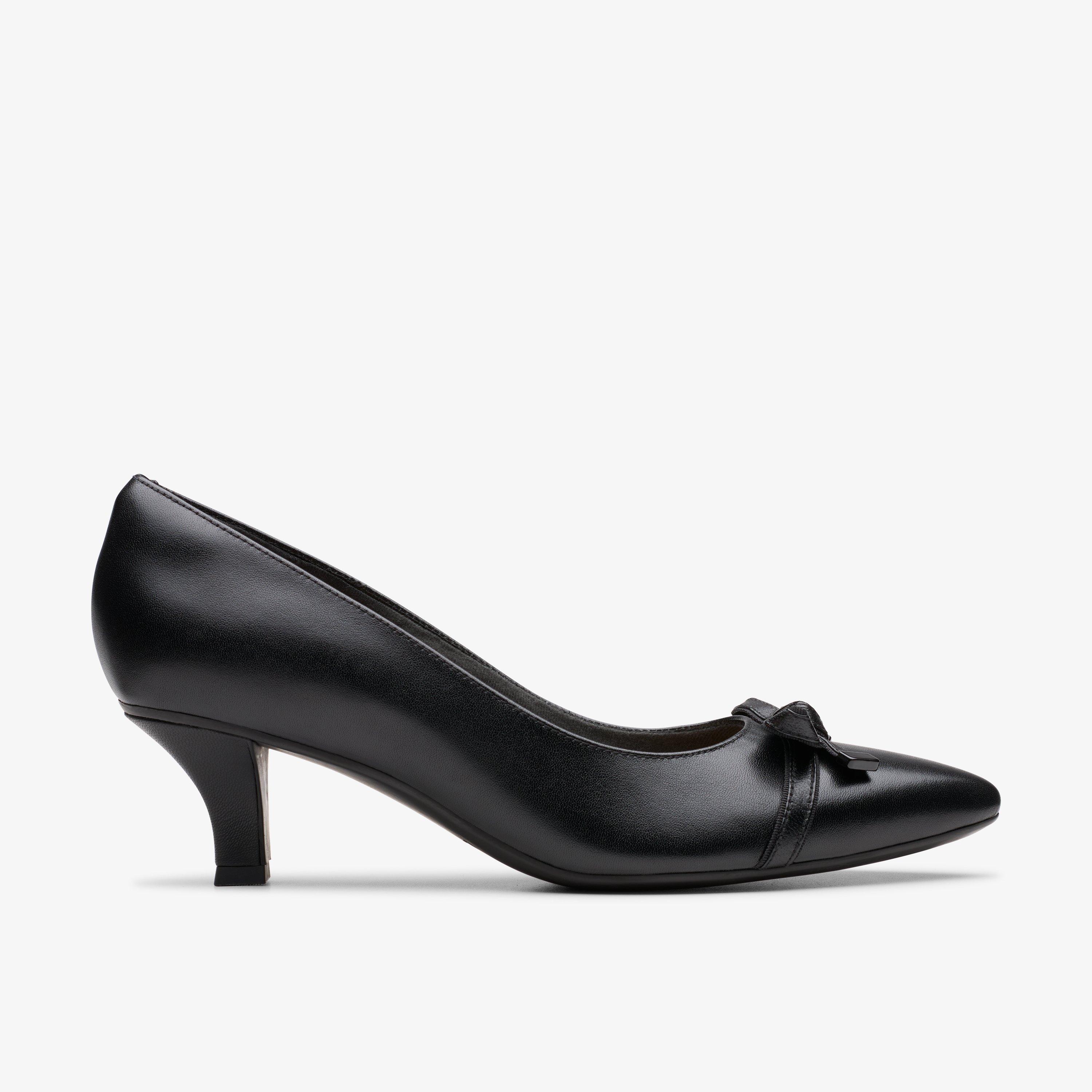 Clarks black heels on sale