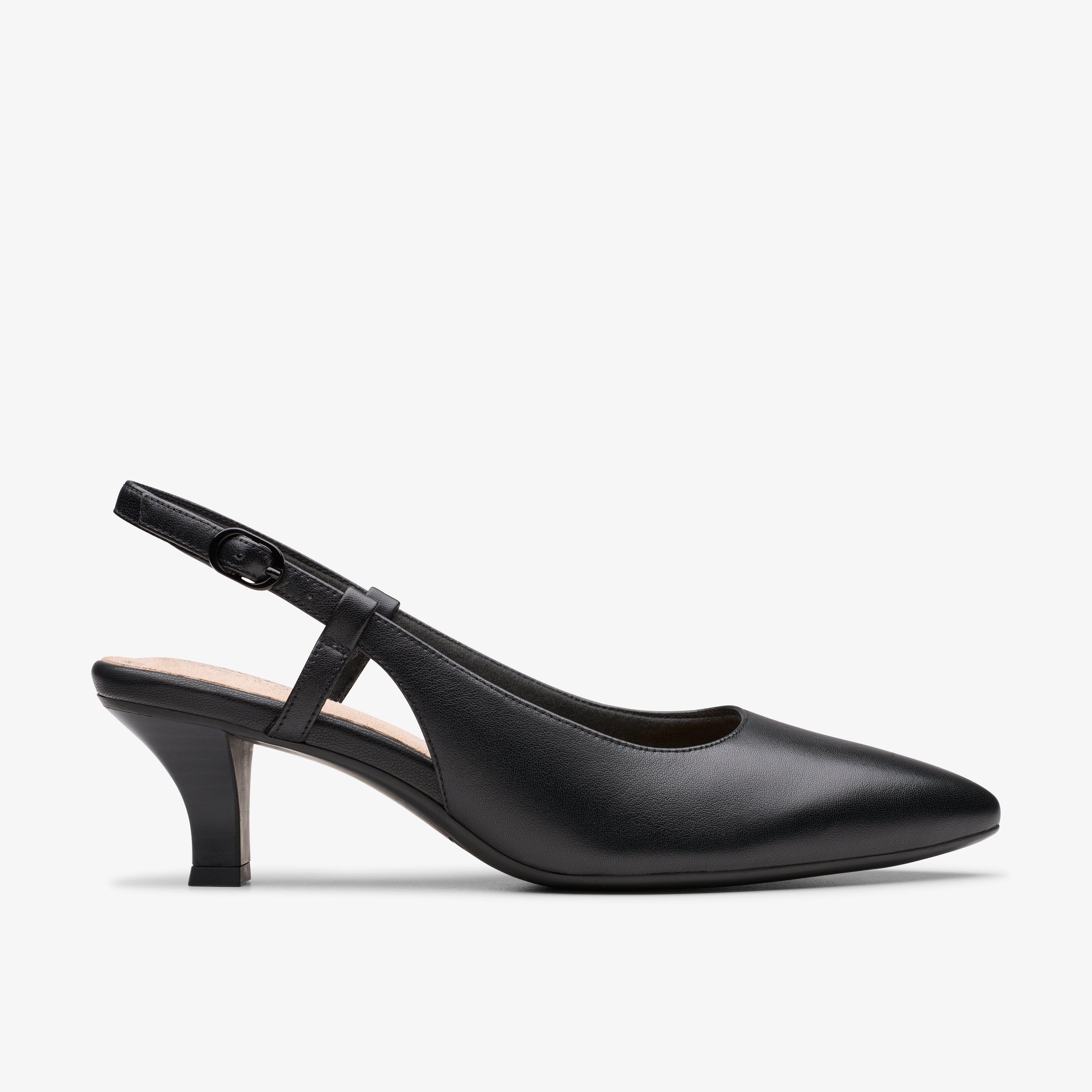 Clarks black leather cuir noir hotsell
