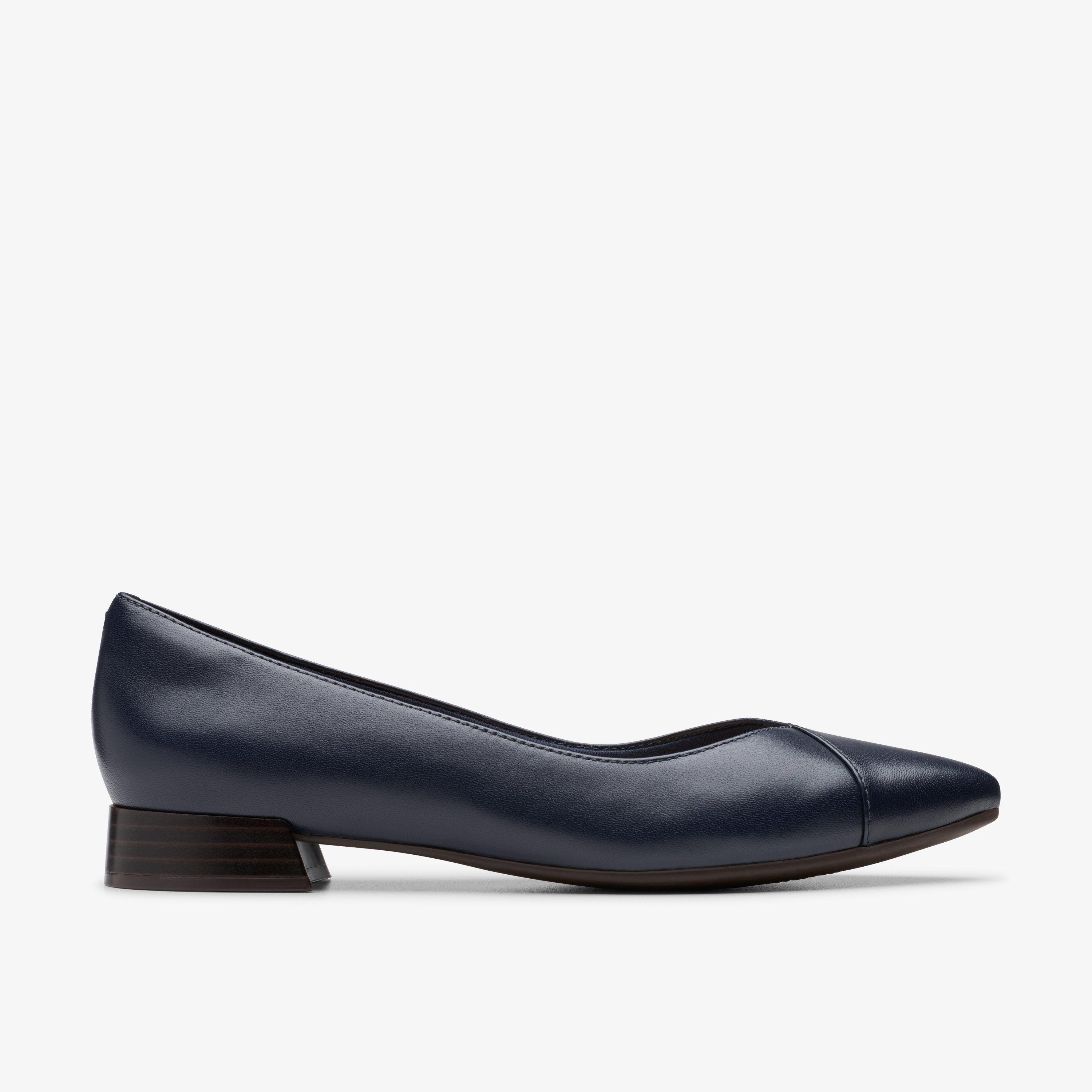 Clarks ladies navy court shoes deals