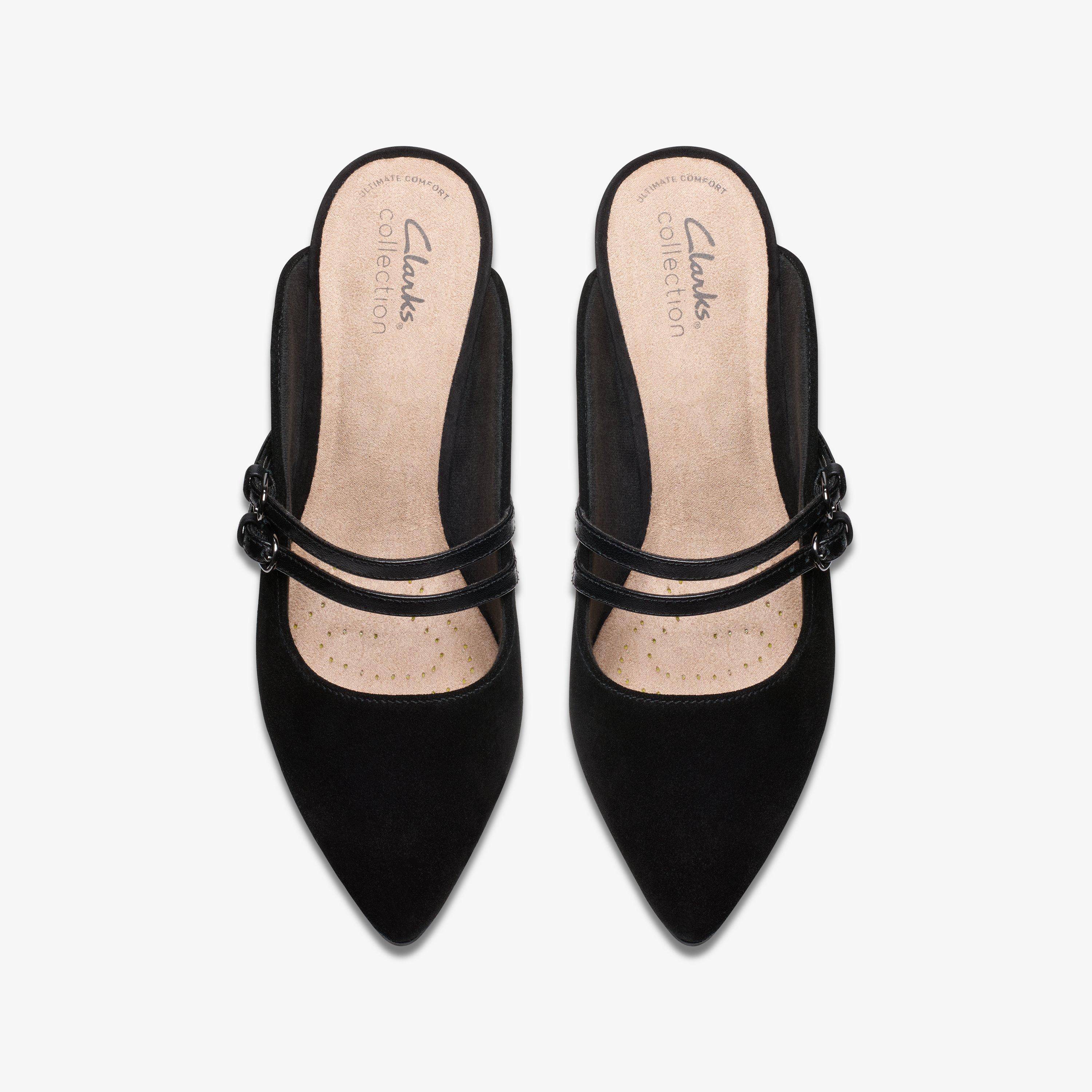 Clarks black suede pumps on sale