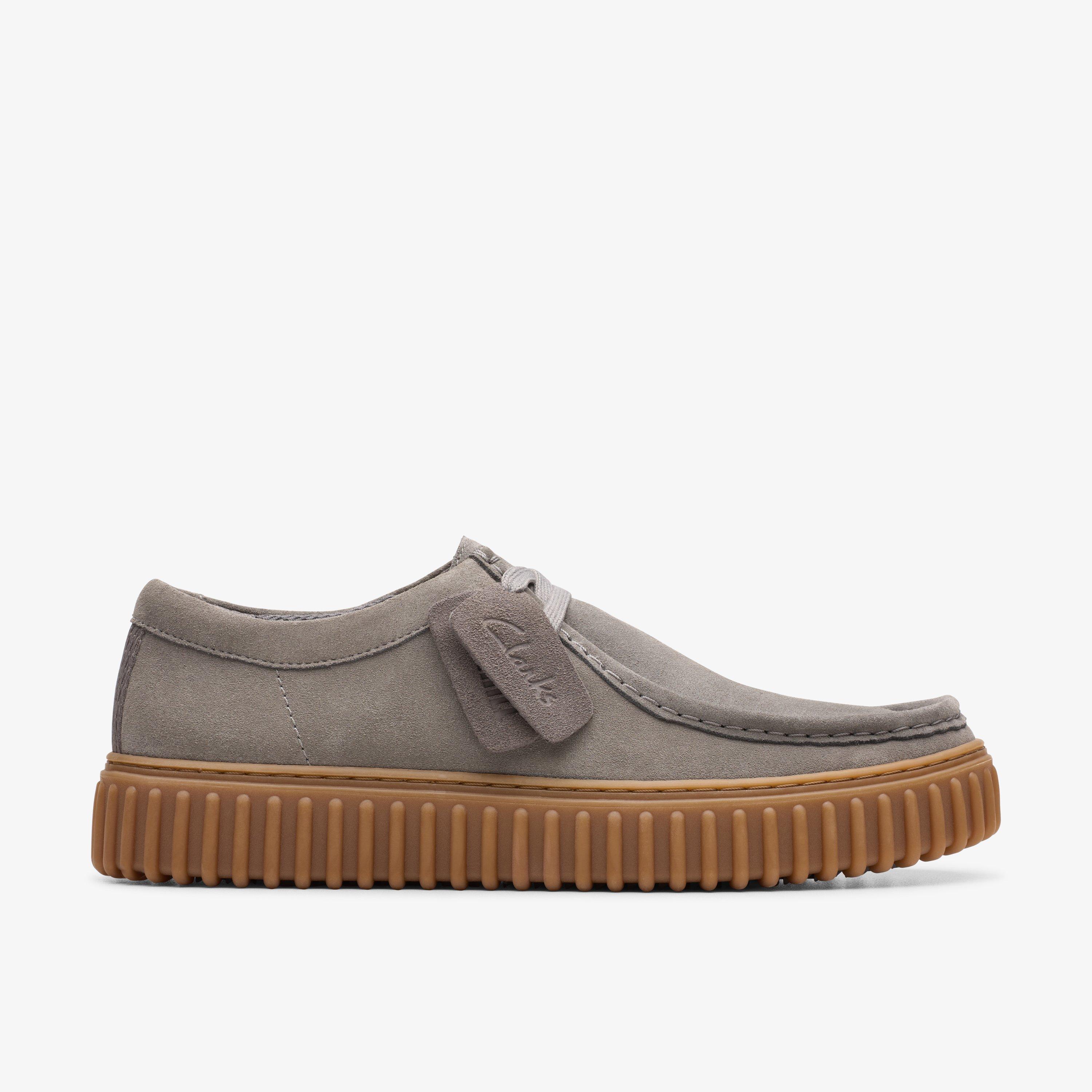 Men's Torhill Lo Grey Suede Shoes | Clarks US