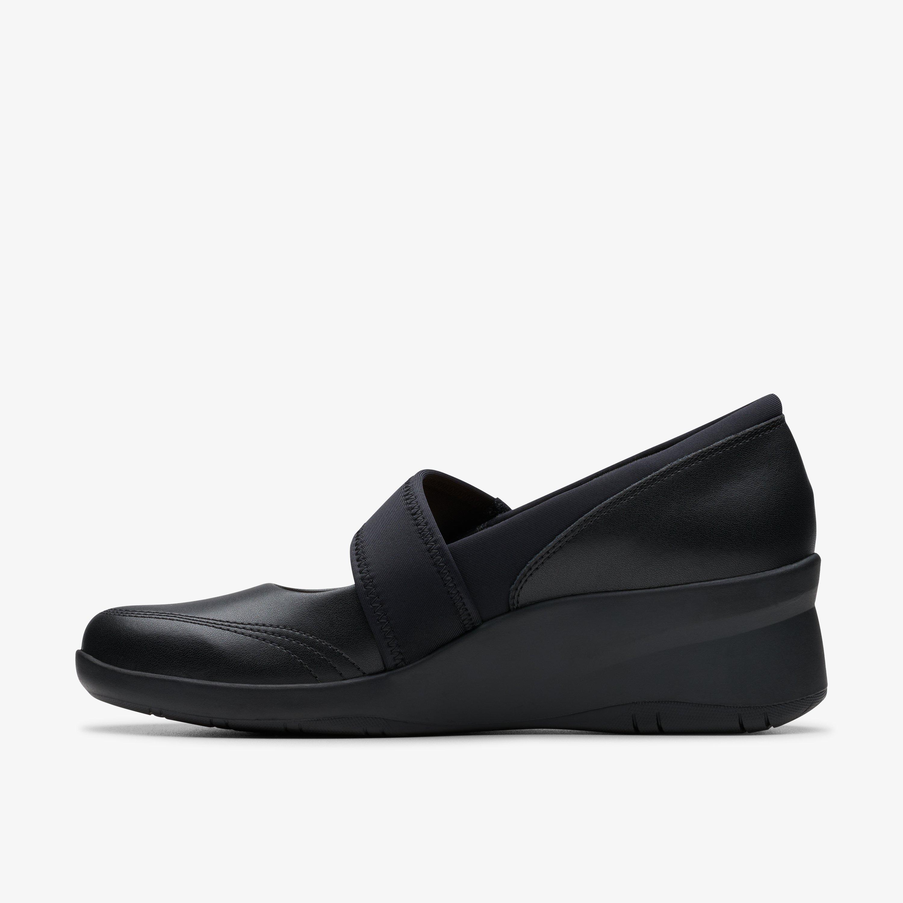 Clarks Suttyn Walk Mocassini Donna – Pelle Blu Navy, Taglia 7 Wide, Comodi E Classici
