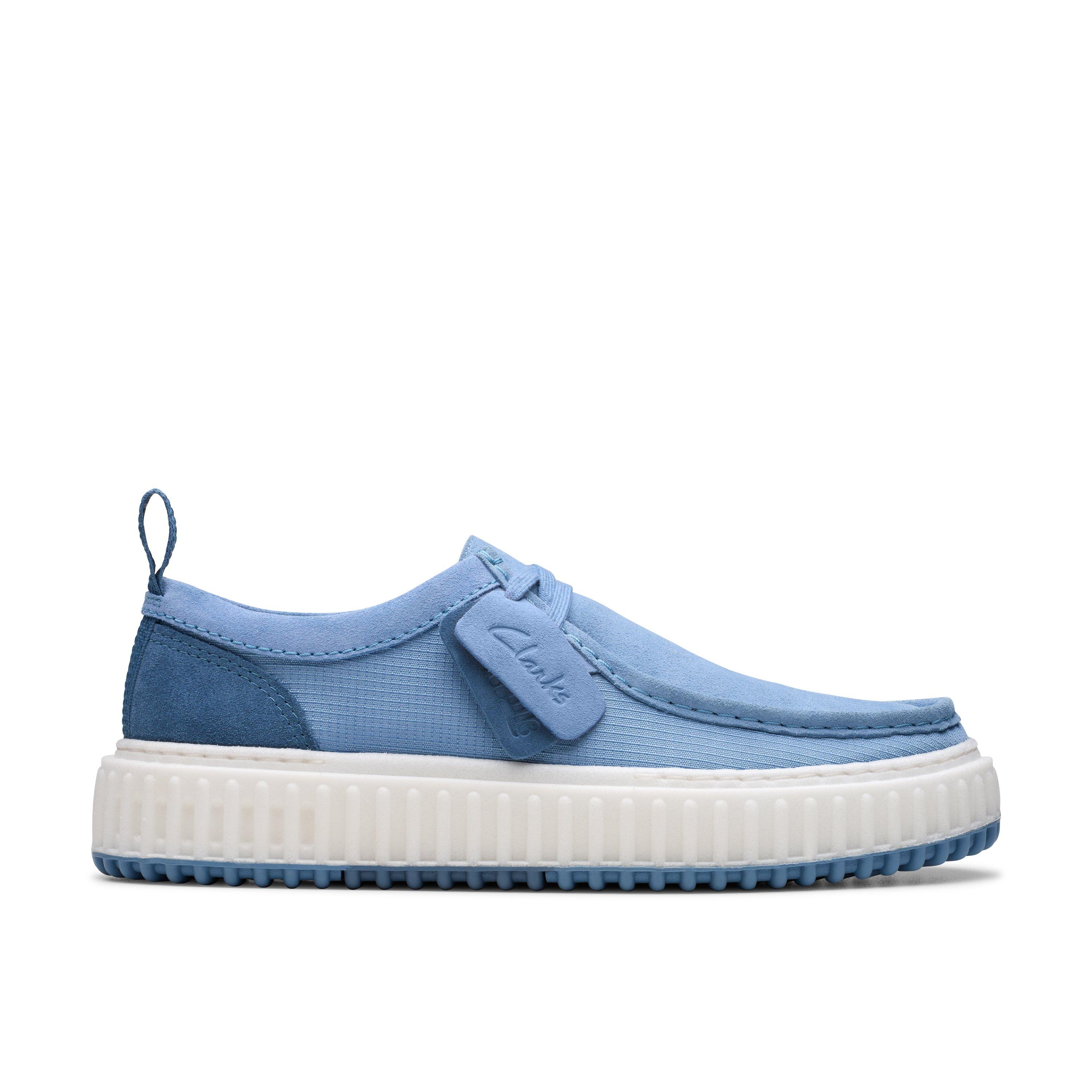 Clarks Mens Torlite Lo Blue Suede Casual Shoes | eBay