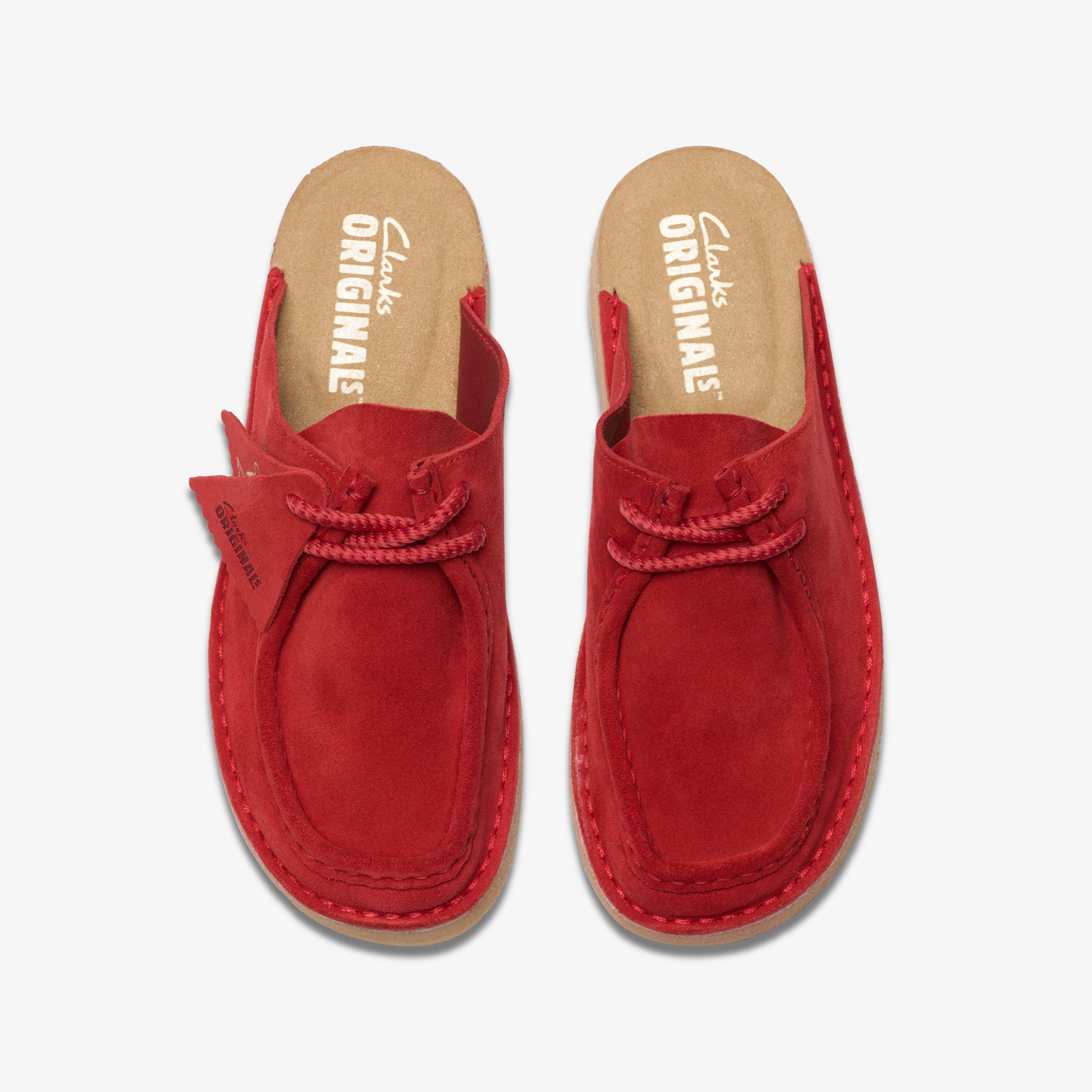 Womens Desert Nomad Mule Red Suede Clogs & Mules | Clarks Womens Desert Nomad Mule Red Suede Clogs & Mules | Clarks