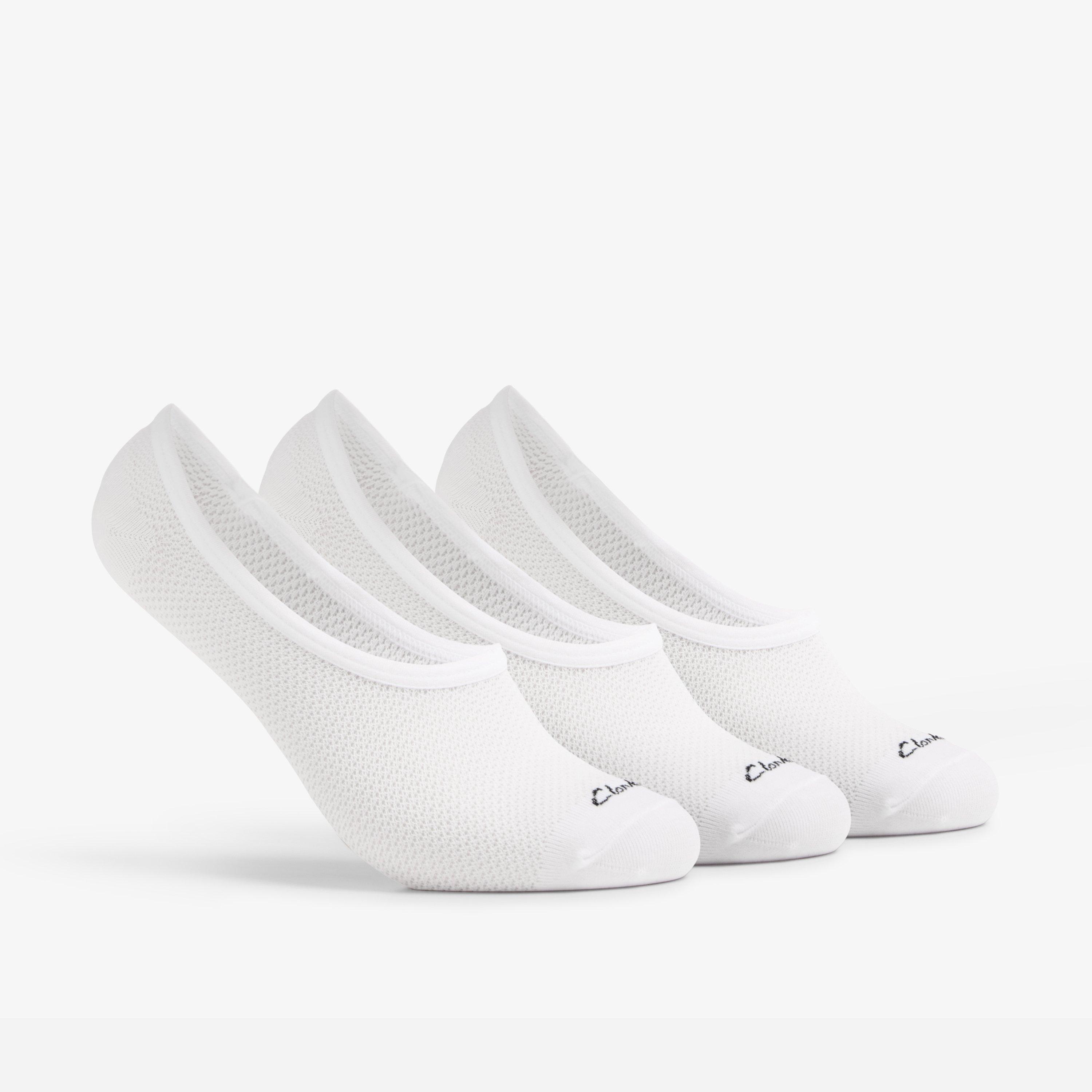 Mens 3 Pack Liner White Socks | Clarks US