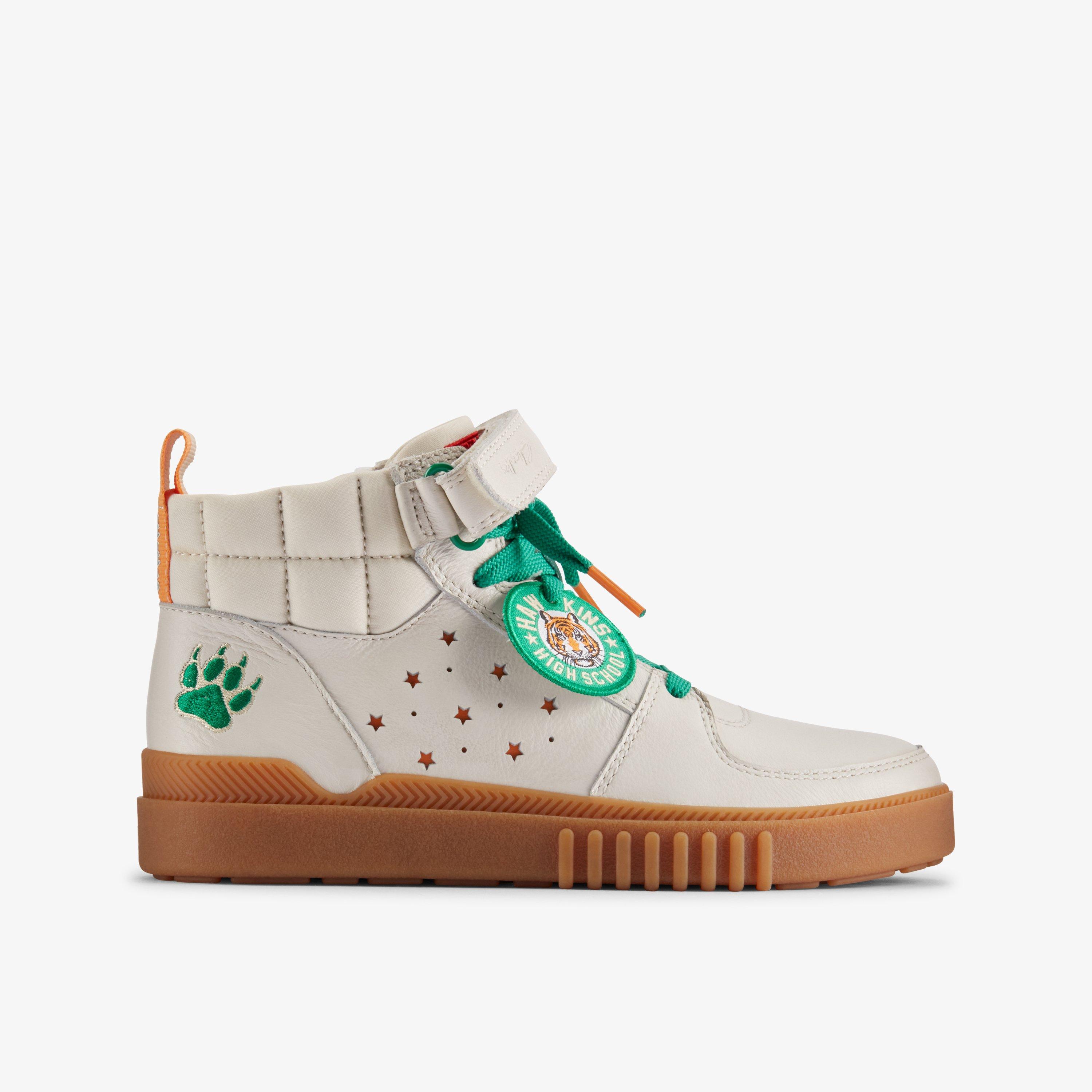 Stranger Things Somerset Hi Older Off White Trainers High Tops Riptape, view 1 of 9