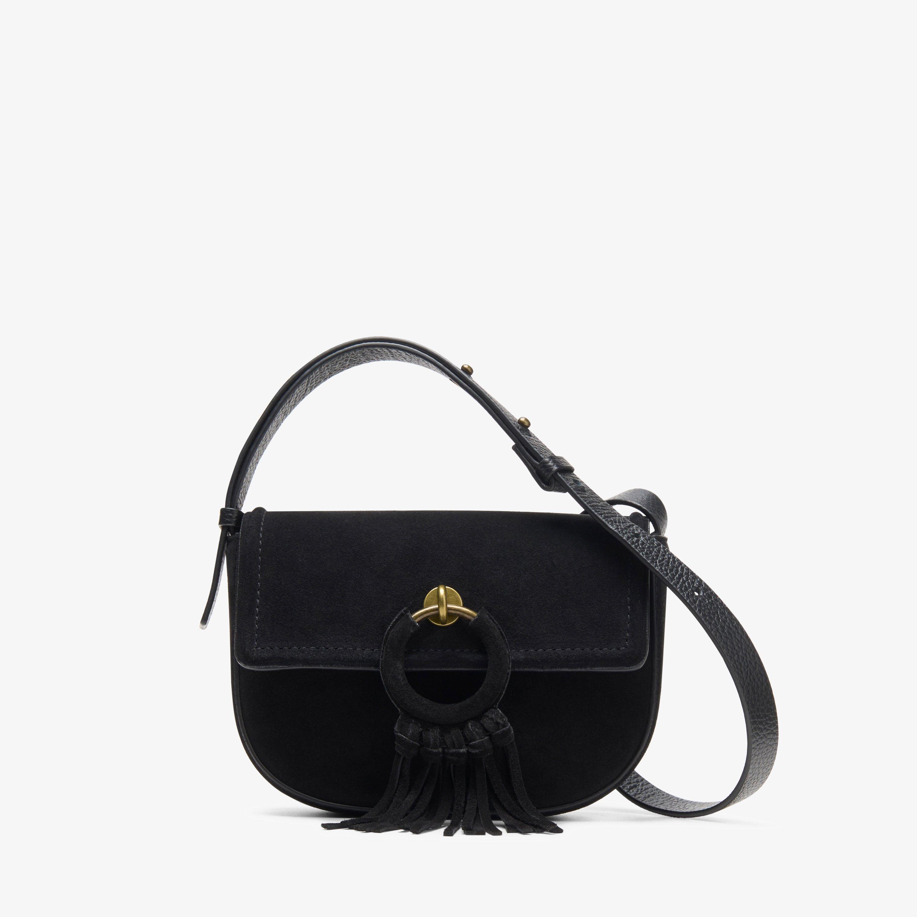 Casual Cross 2 Black Suede Cross Body Bag, view 1 of 6