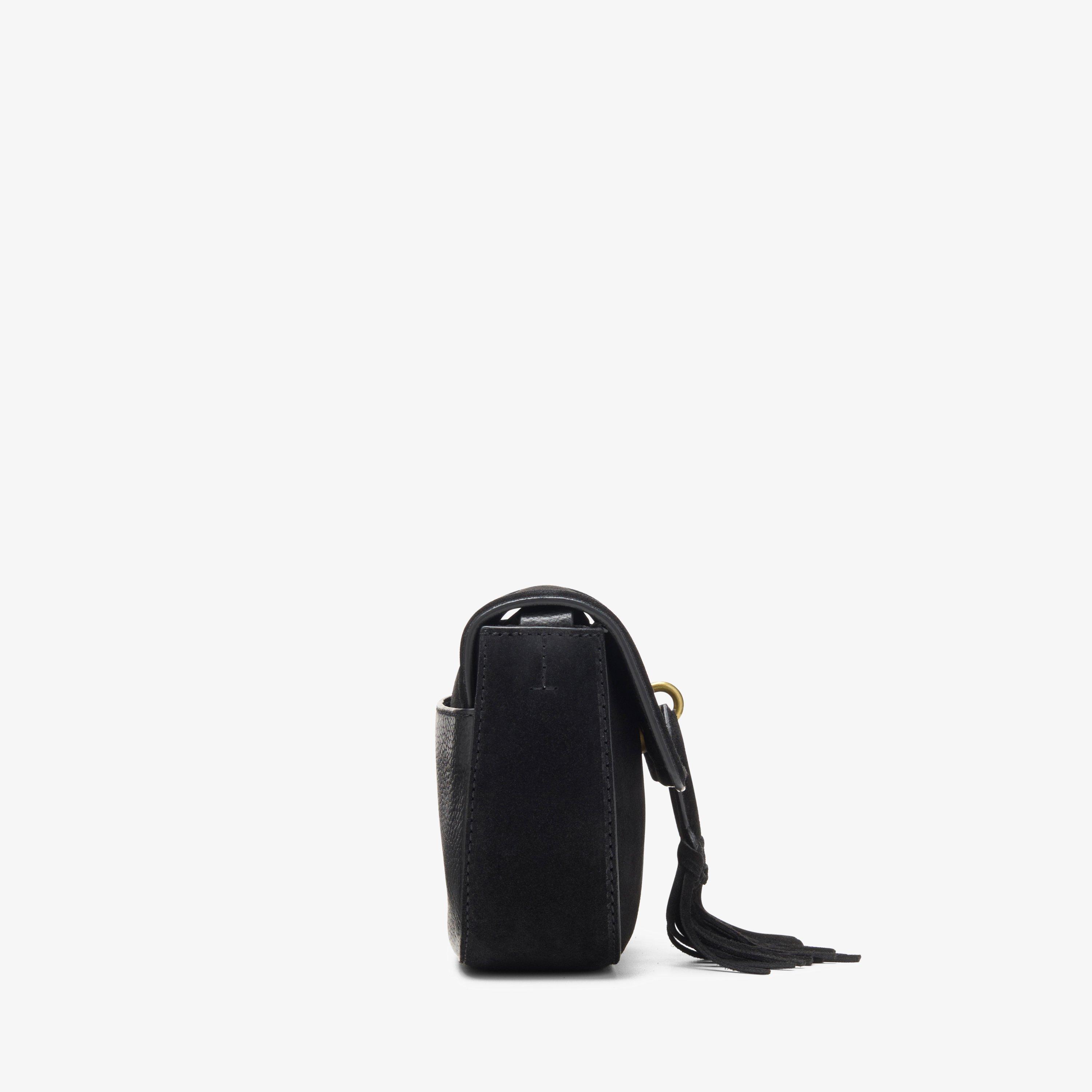 Casual Cross 2 Black Suede Cross Body Bag, view 5 of 6