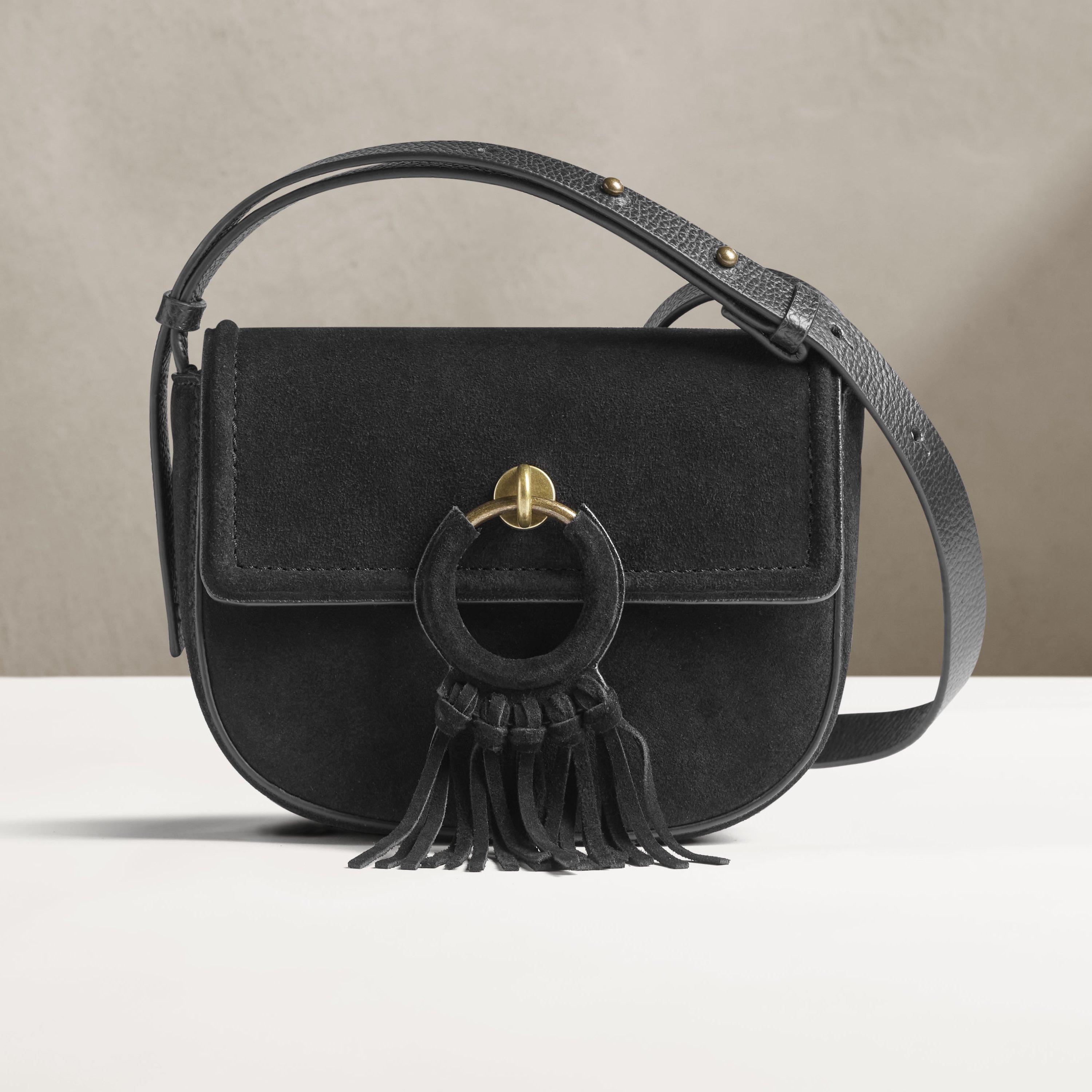 Casual Cross 2 Black Suede Cross Body Bag, view 2 of 6