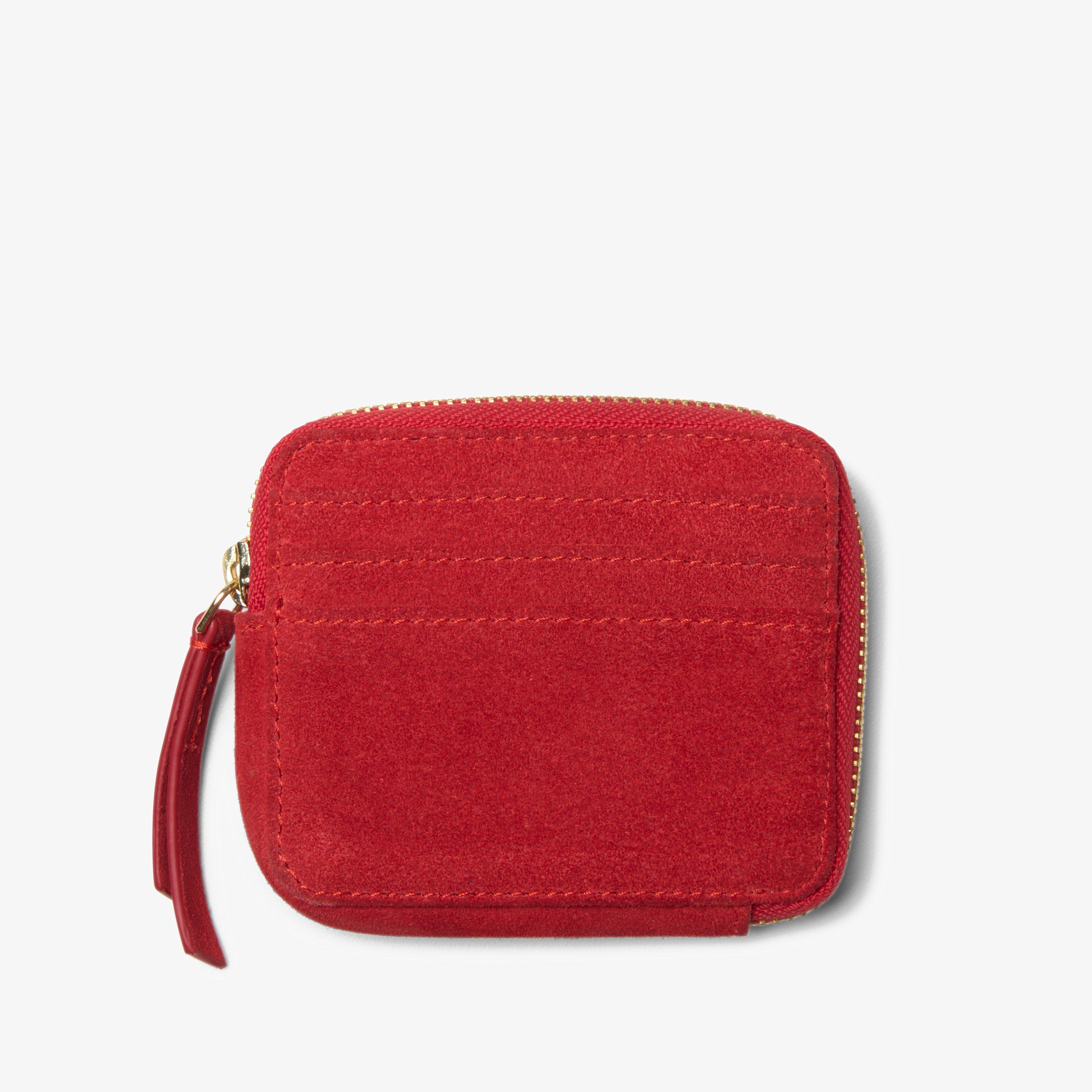 Roslyn Small Red Suede Purse, view 1 of 2